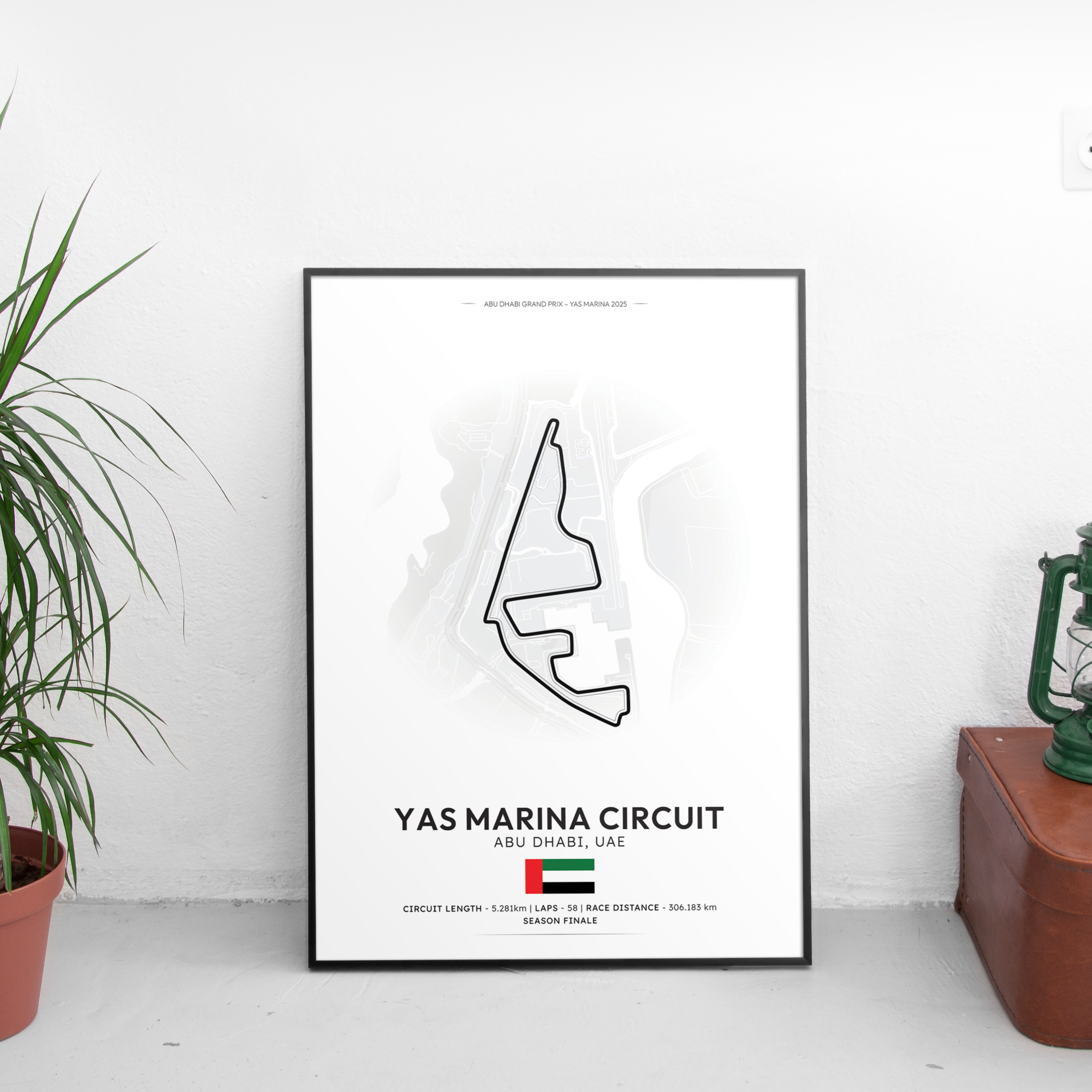 ABU DHABI Track Poster - Custom Car Poster