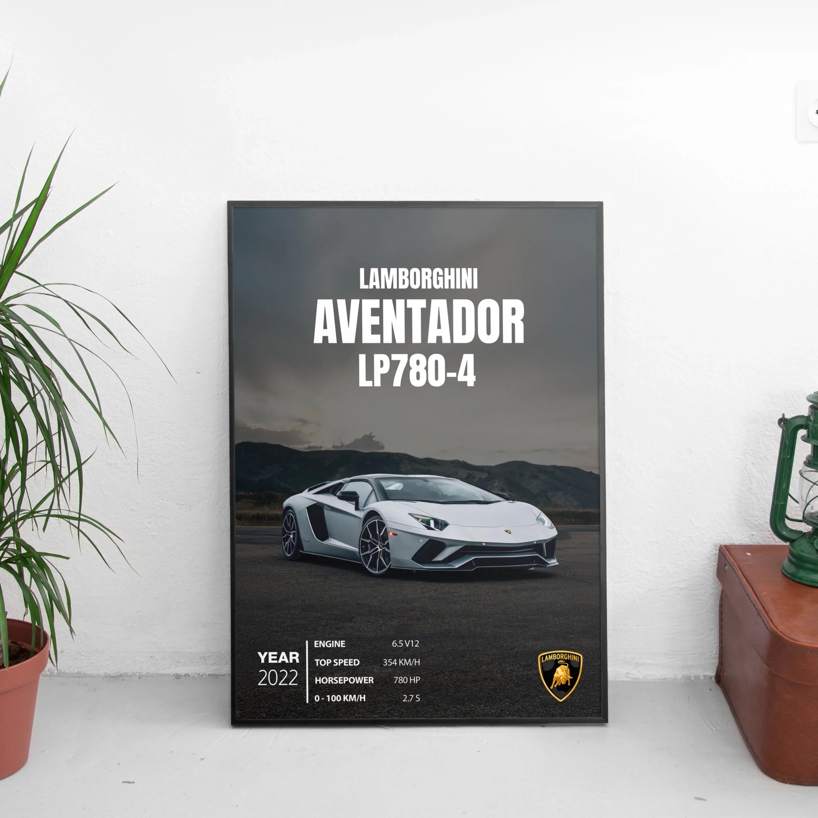 Lamborghini AVENTADOR LP780-4 Poster (2022) - Custom Car Poster