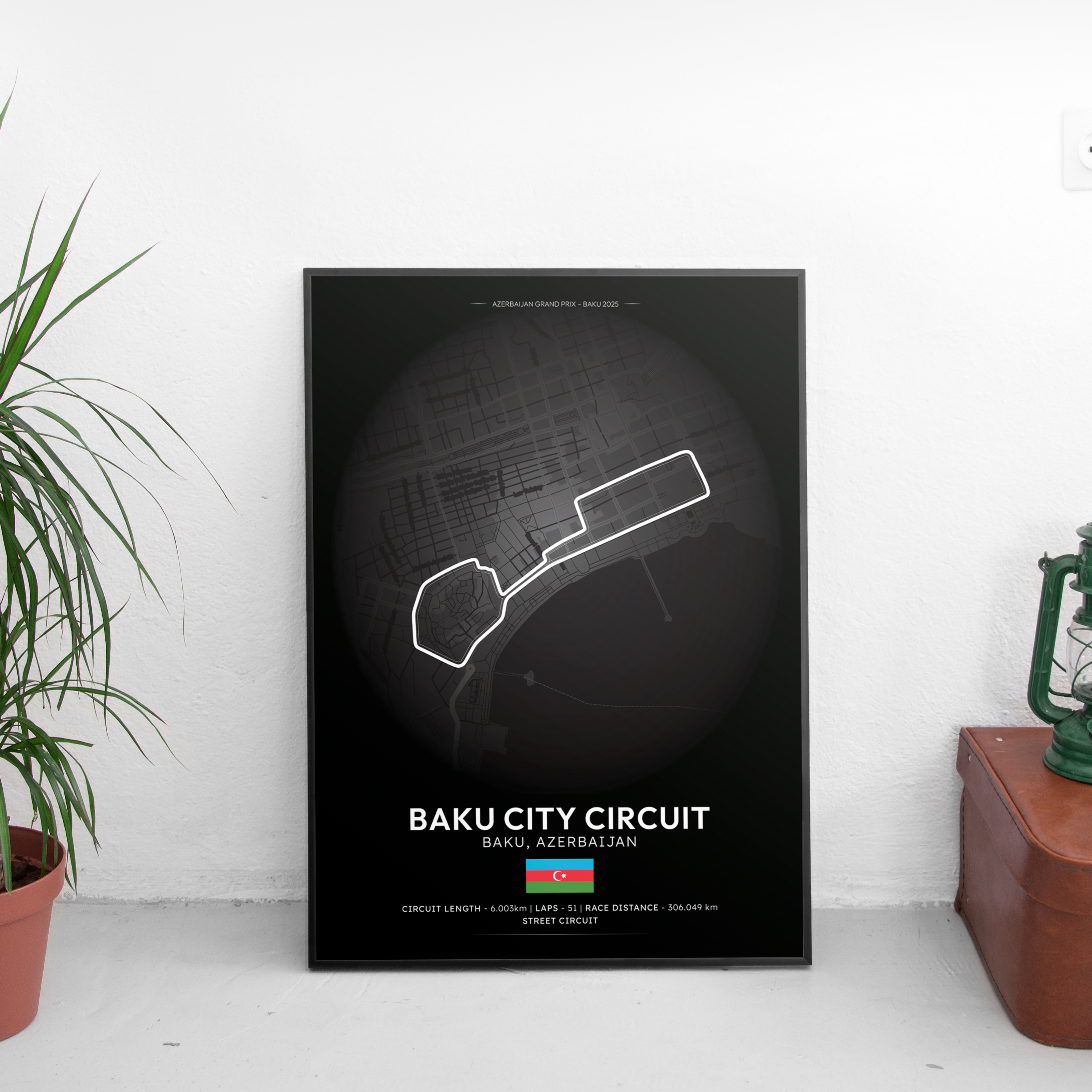 BAKU Track Poster - Custom Car Poster