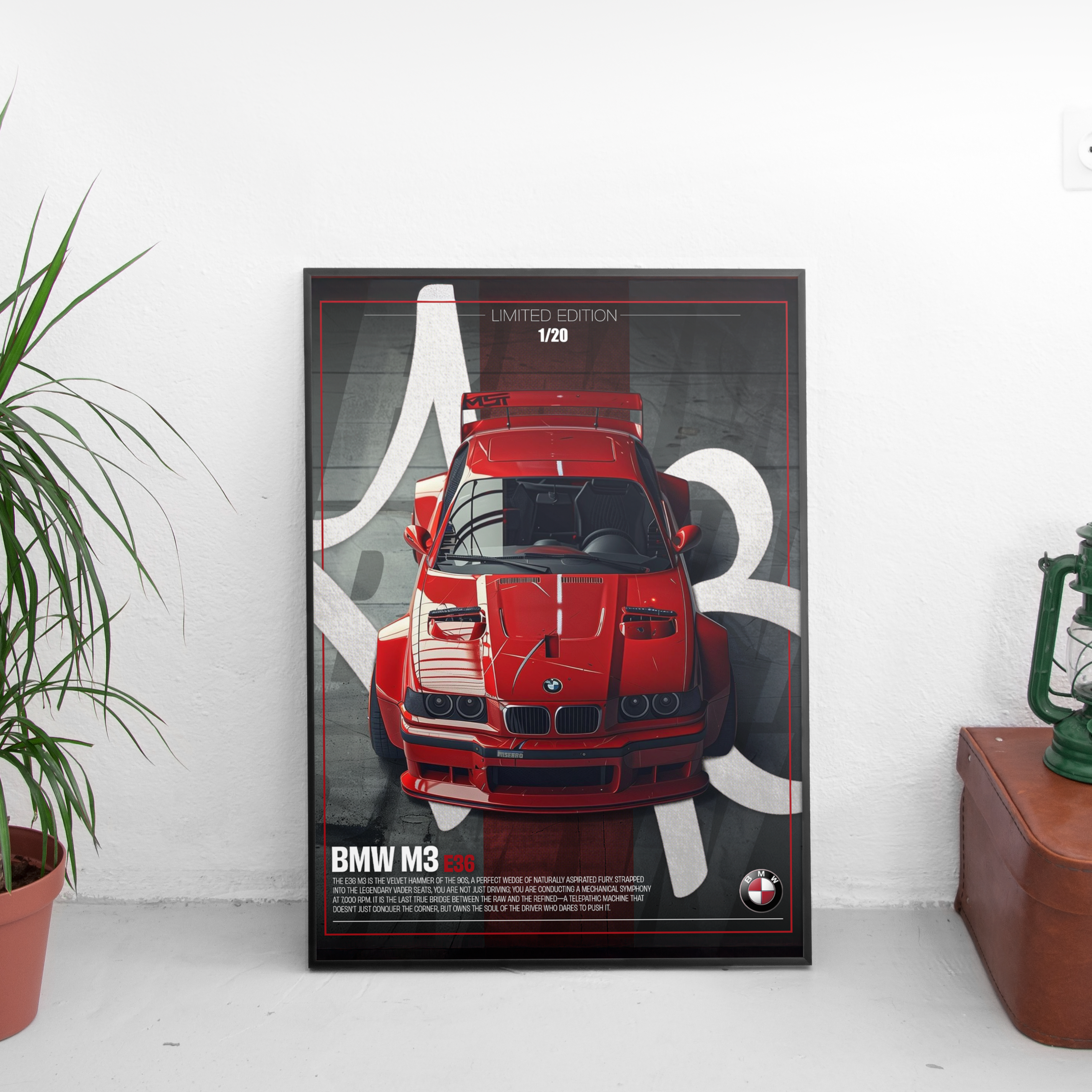 BMW E36 M3 Poster (Limited 1-20) - Custom Car Poster