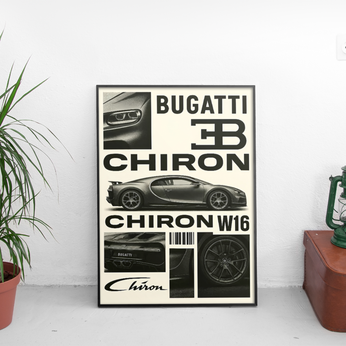 Bugatti Chiron W16 Editorial - framed wall mockup