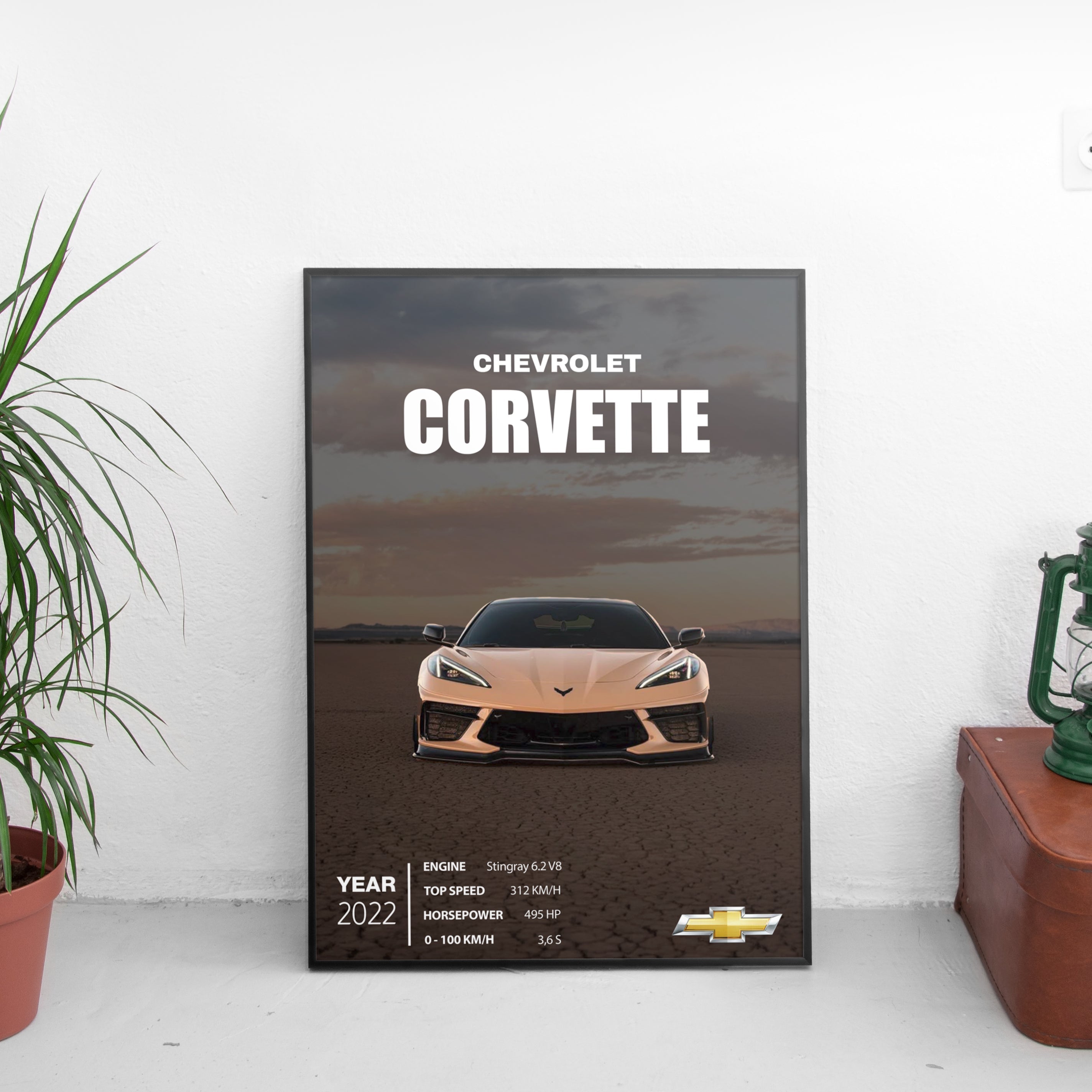 Chevrolet Corvette Poster (2022) - Custom Car Poster