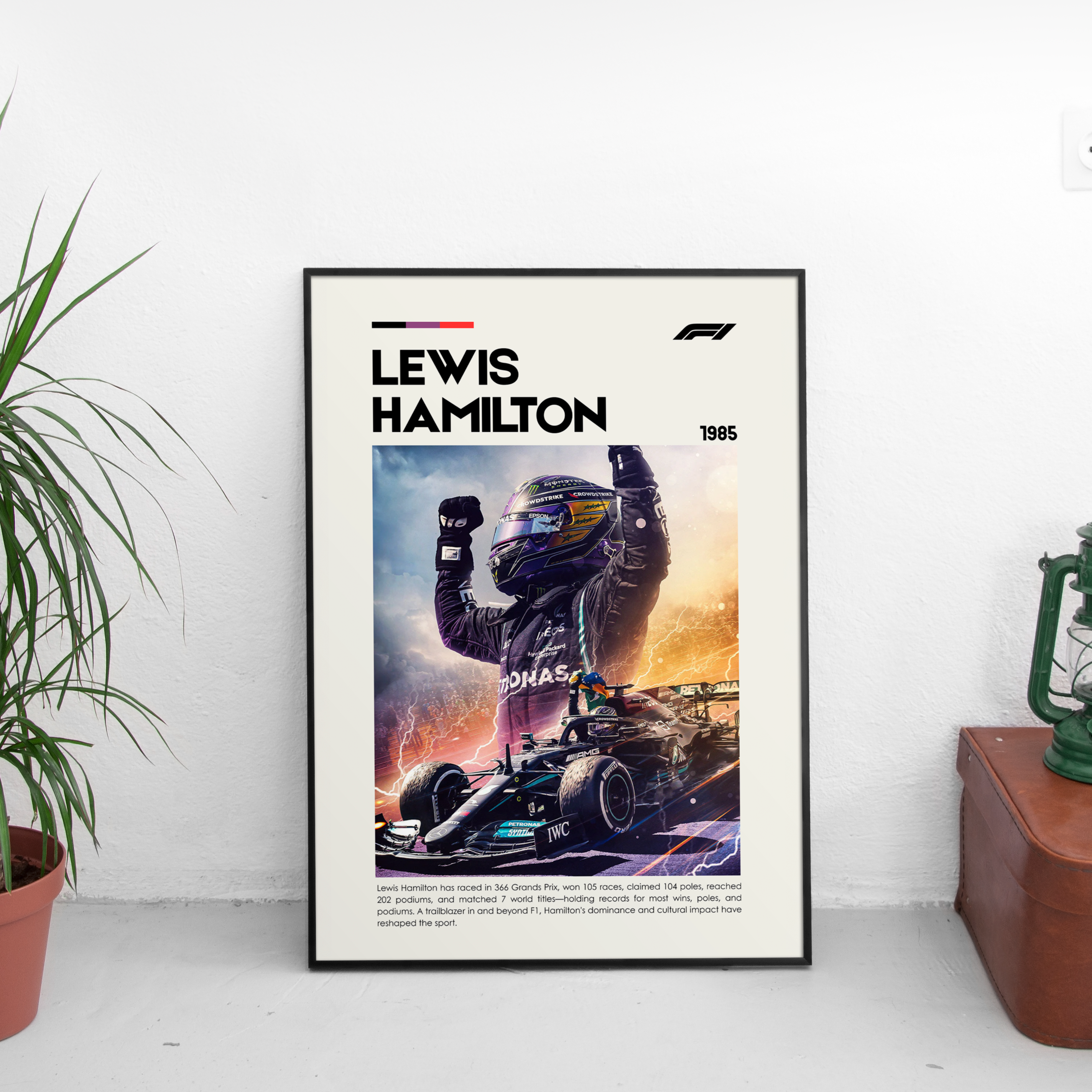 Lewis Hamilton Poster - Custom Car Poster