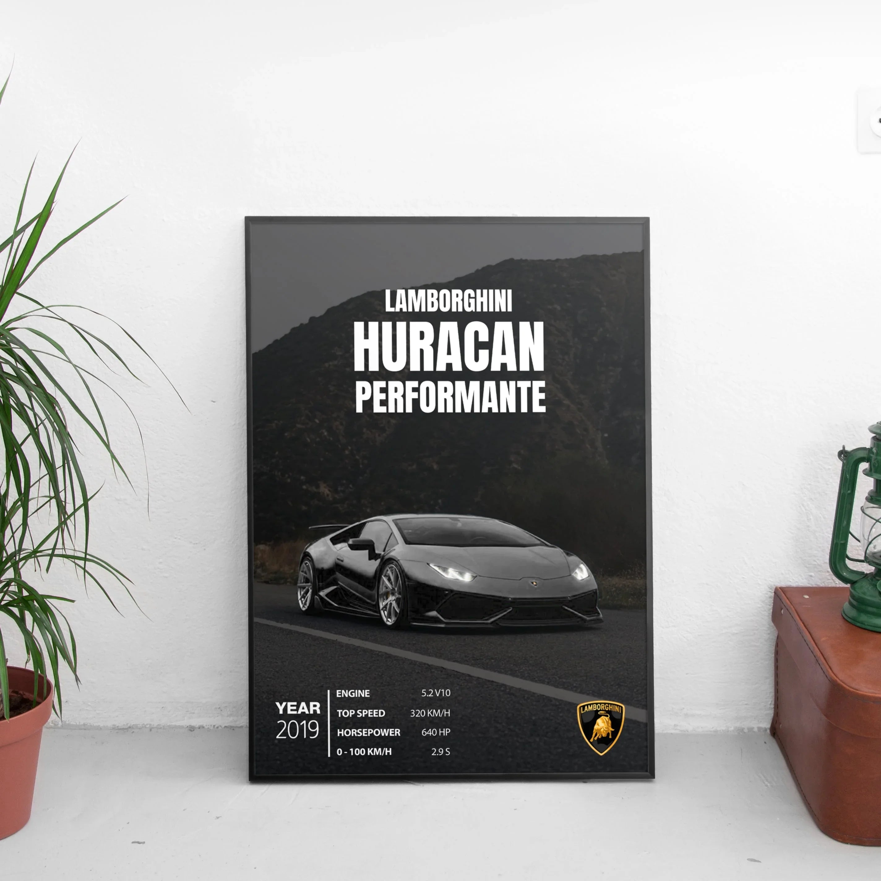 Lamborghini HURACAN Performante Poster (2019) - Custom Car Poster
