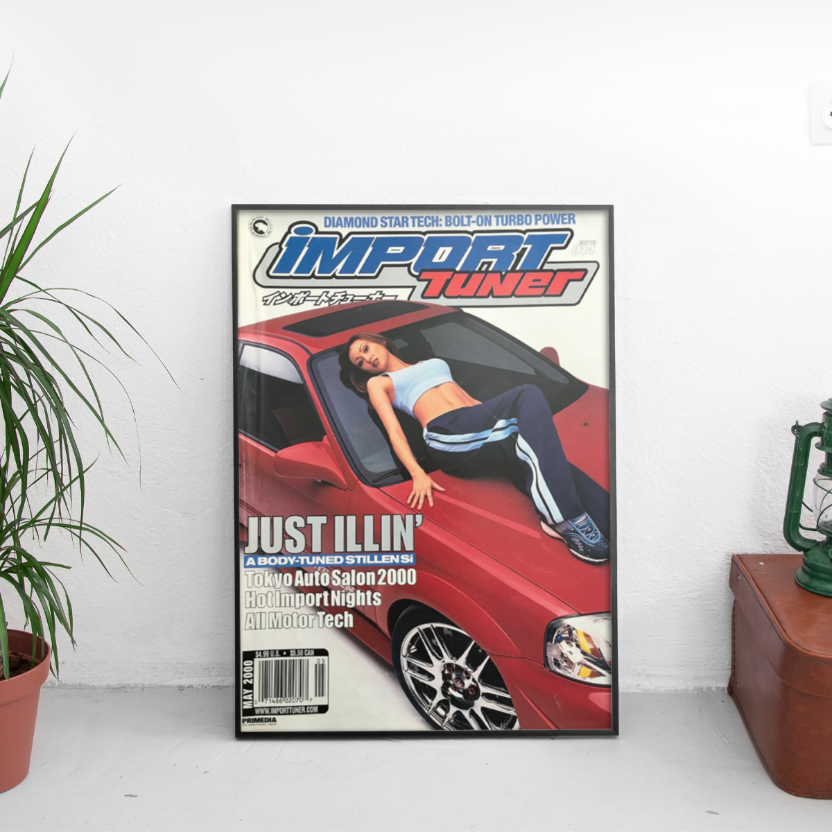 Import Tuner - Just Illin Stillen Si Honda - framed wall mockup