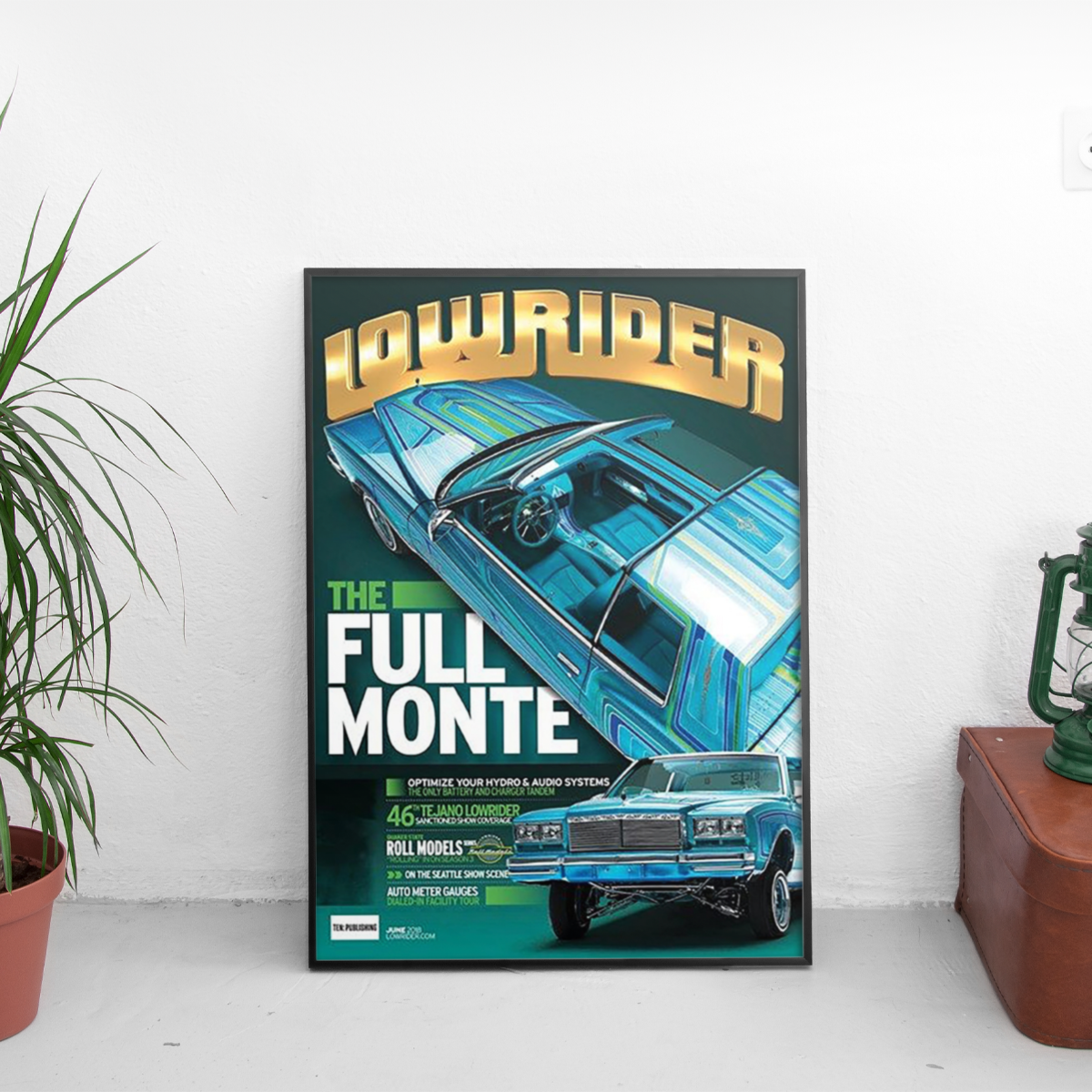 Lowrider - Full Monte Chevrolet Monte Carlo - framed wall mockup
