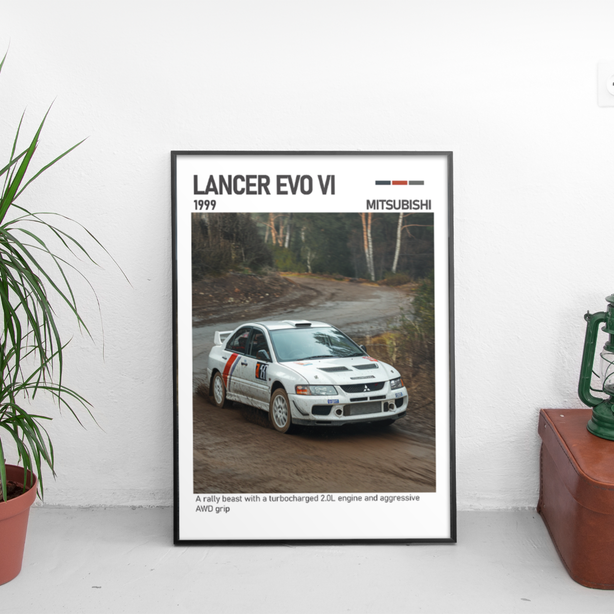 Mitsubishi Lancer Evo VI Poster (1999) - Custom Car Poster