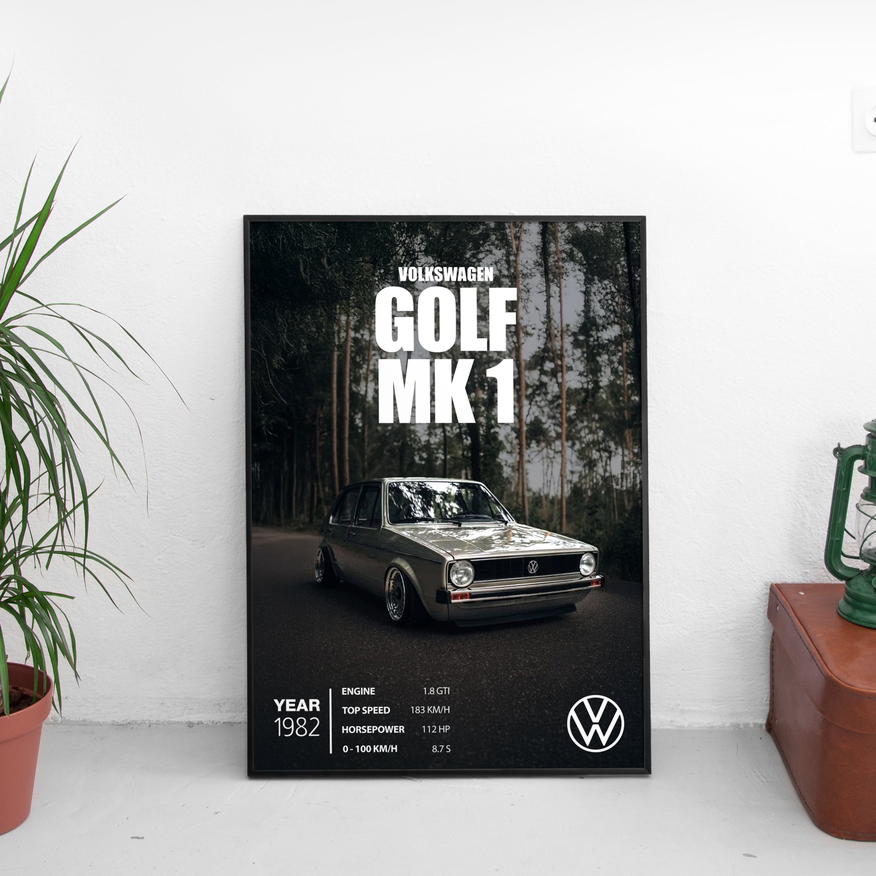 Volkswagen Golf MK1 Poster (1982)