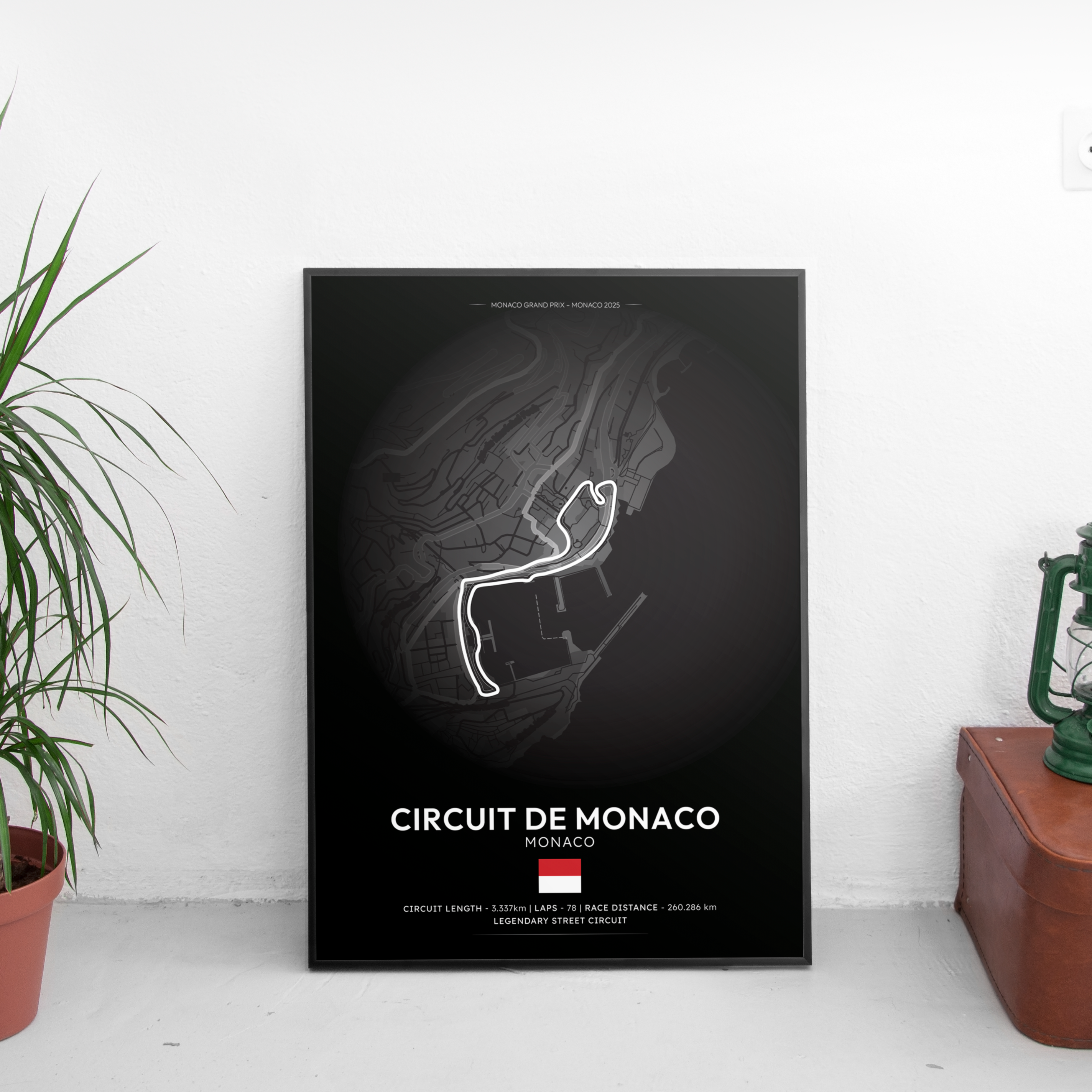 MONACO Track Poster - Custom Car Poster