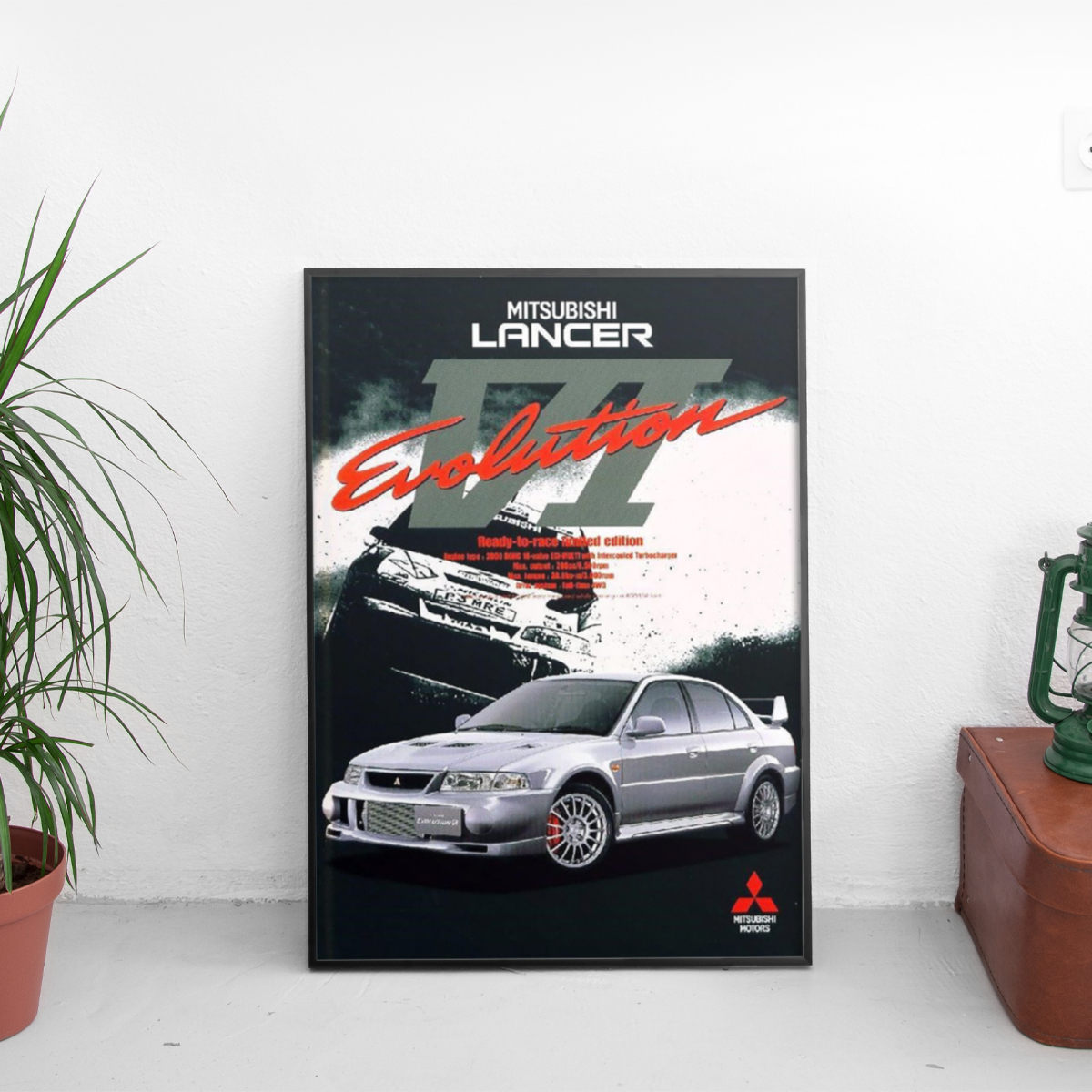 Lancer Evo VI Ready-to-Race - framed wall mockup
