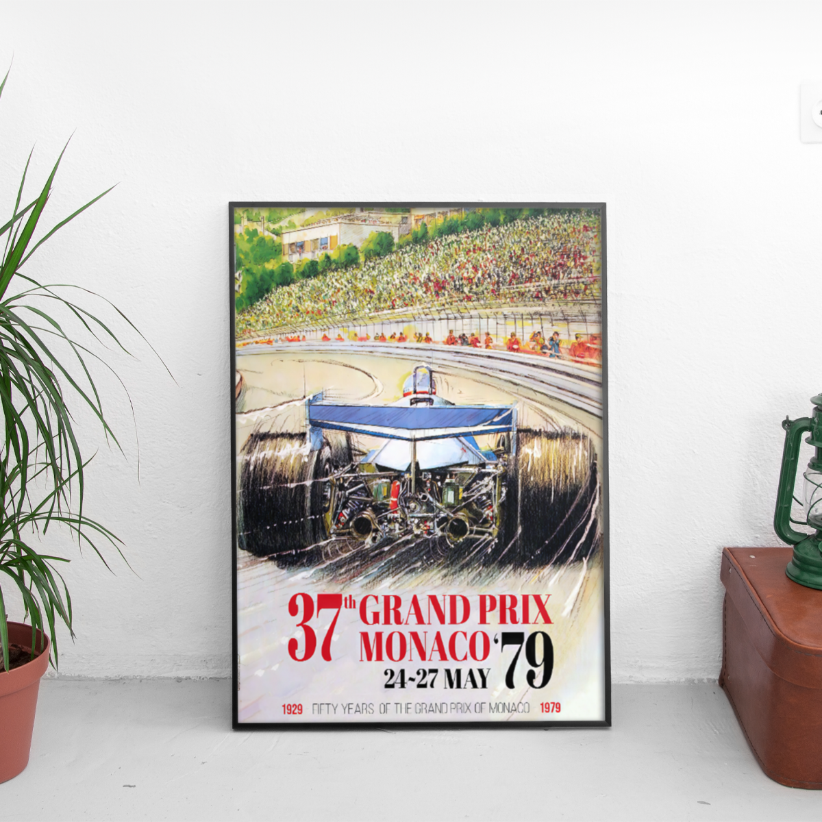 Monaco Grand Prix '79 37th 50 Year - framed wall mockup