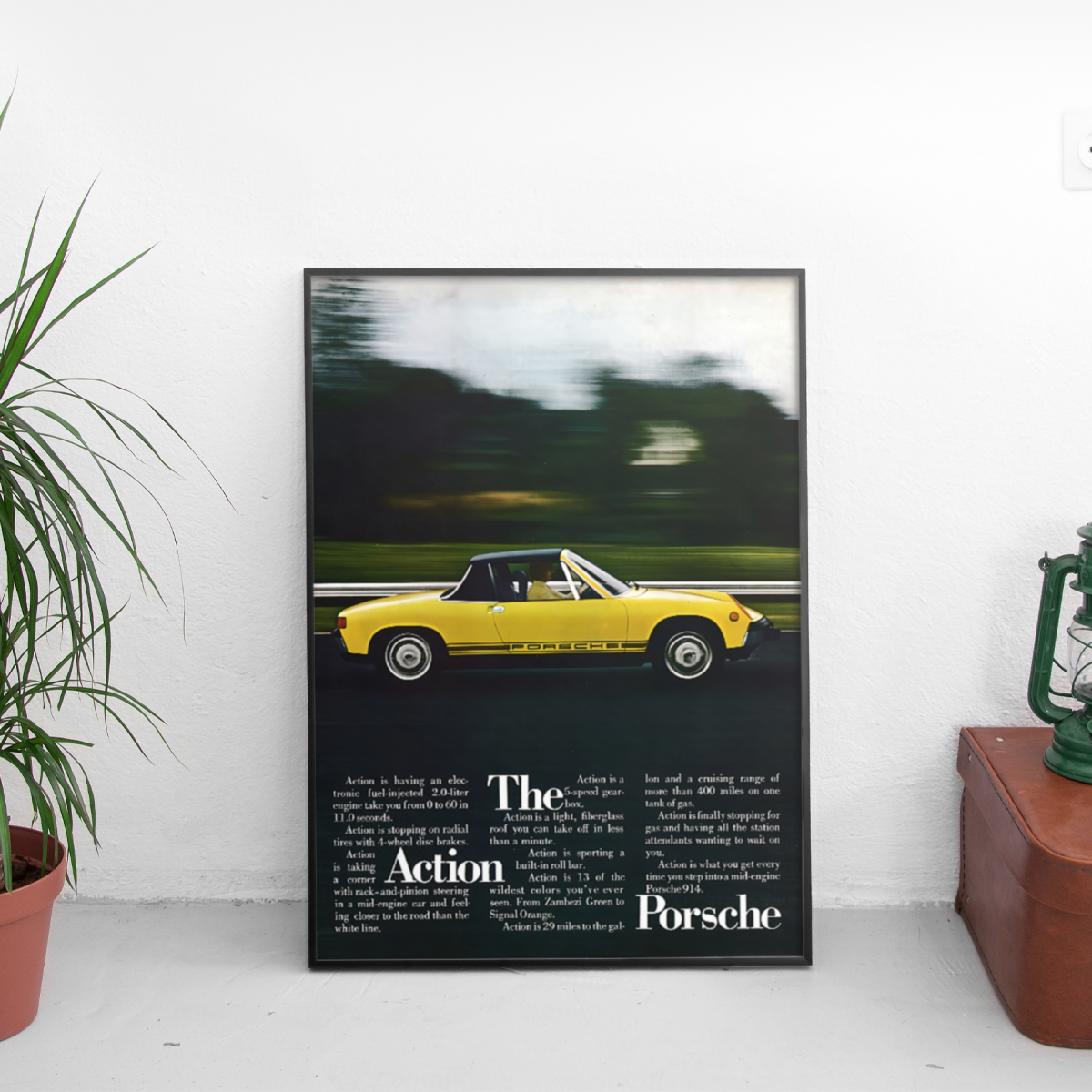 Porsche 'The Action' Poster - Custom Car Poster