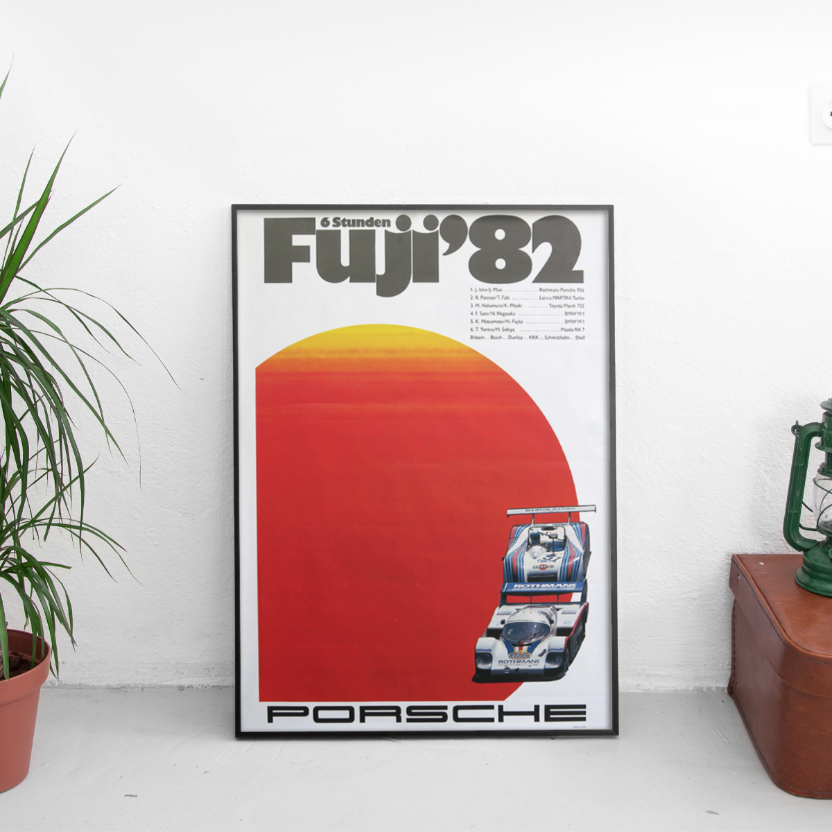 Porsche 6 Hours Fuji '82 956 Martini Lancia - framed wall mockup