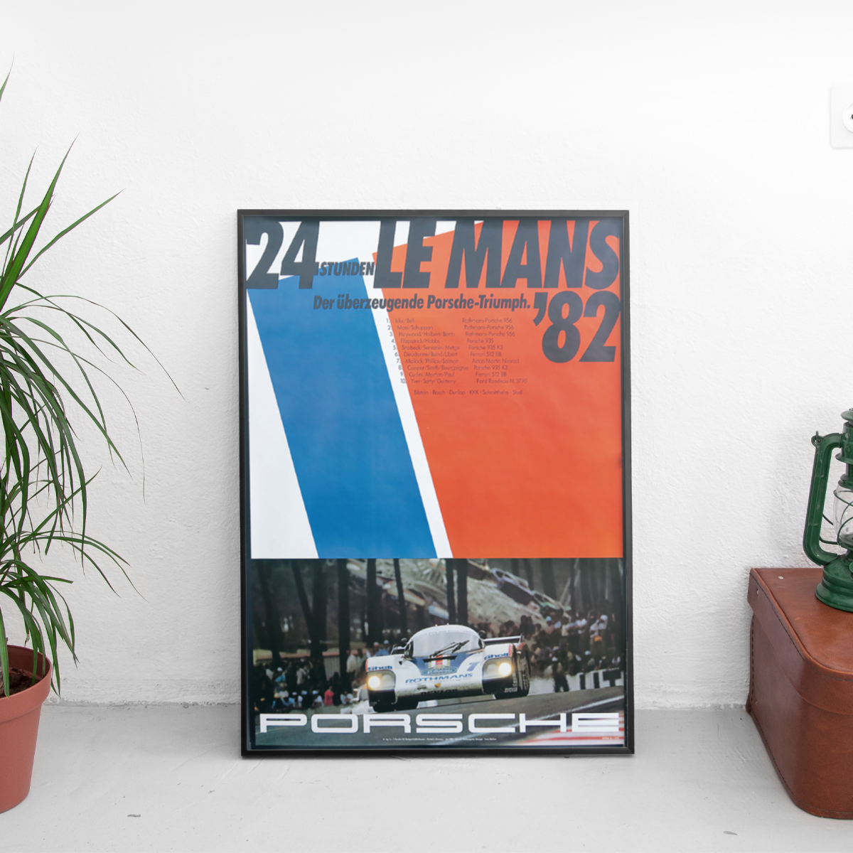Porsche Le Mans '82 24 Hours Rothmans 956 - framed wall mockup