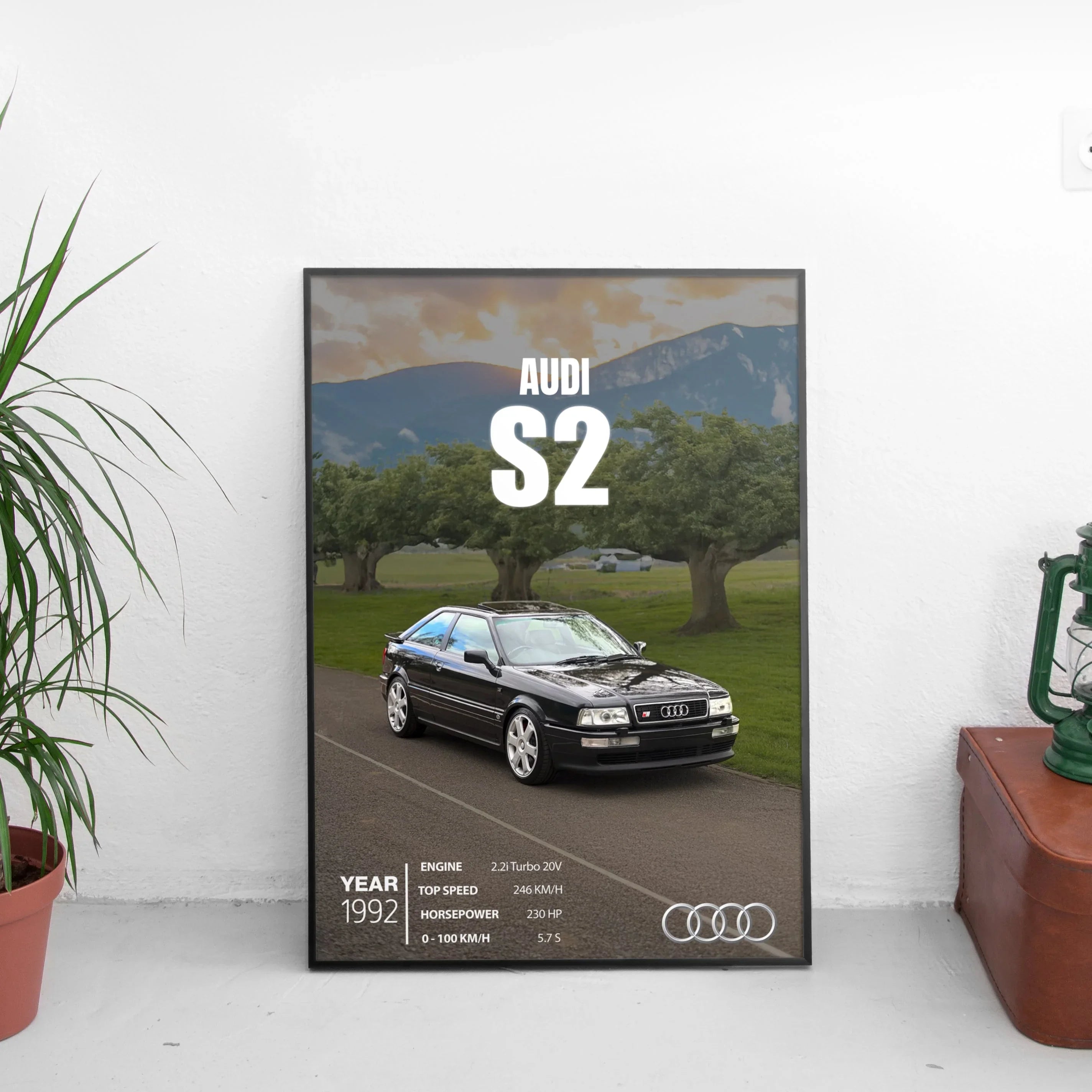 Audi S2 Poster (1992) - Custom Car Poster