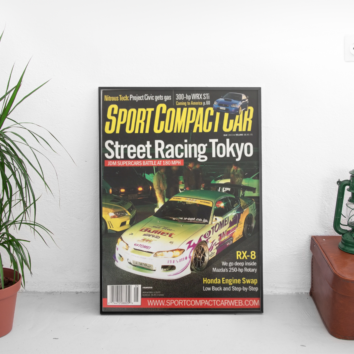 Sport Compact Car - Street Racing Tokyo - framed wall mockup