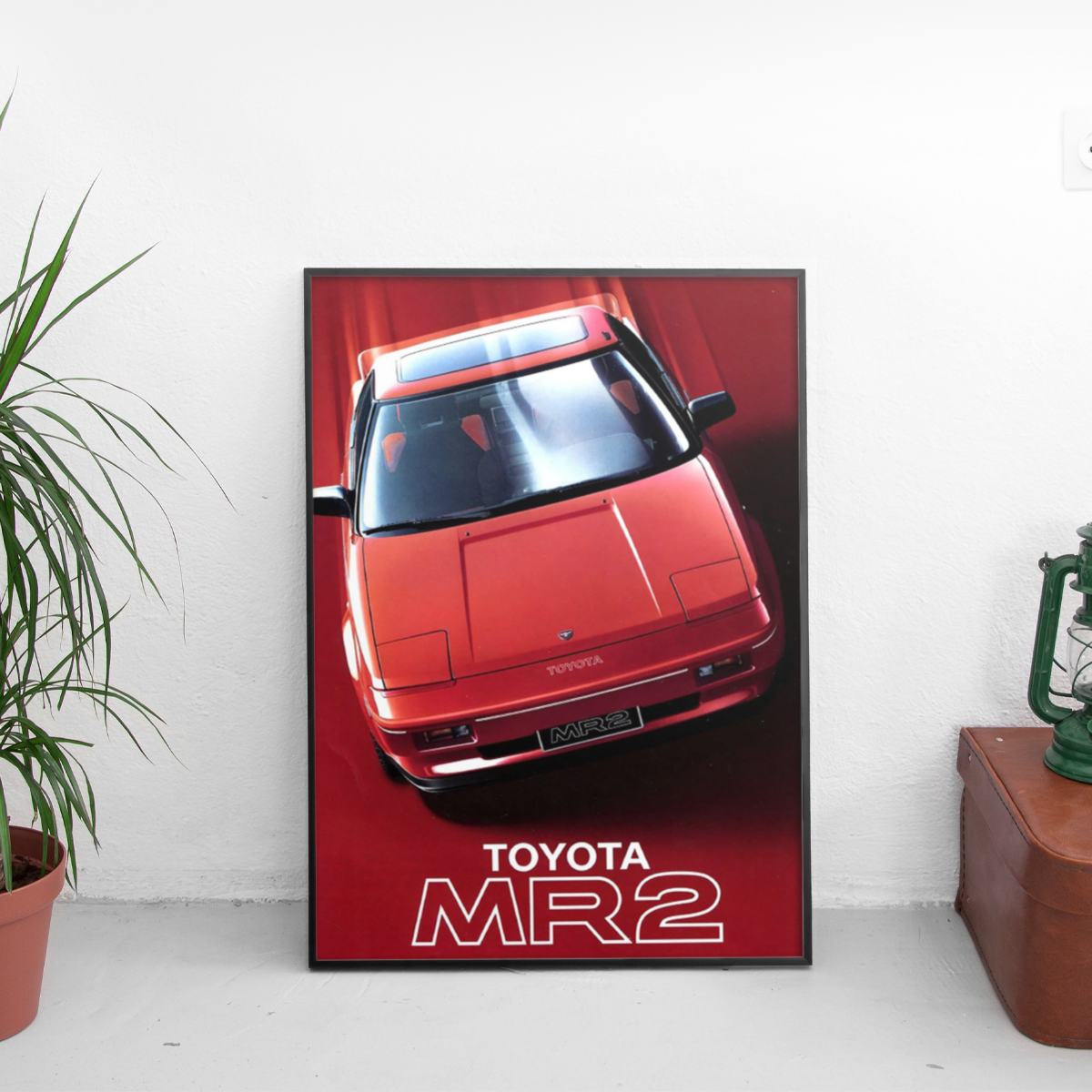 Toyota MR2 AW11 Classic - framed wall mockup