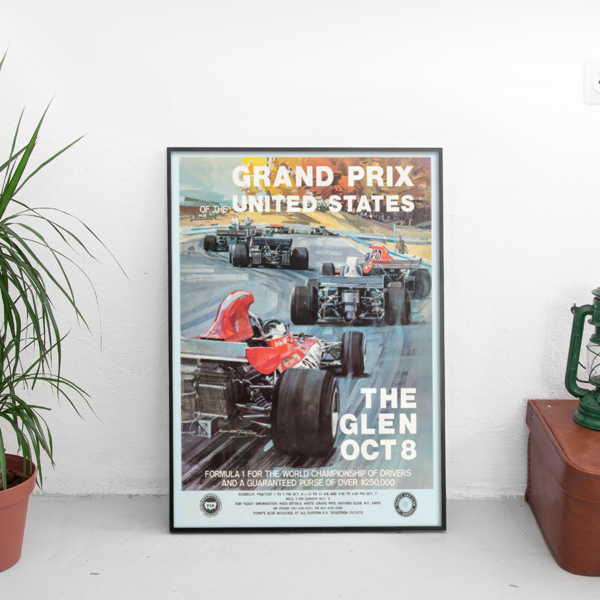 United States Grand Prix Watkins Glen The - framed wall mockup