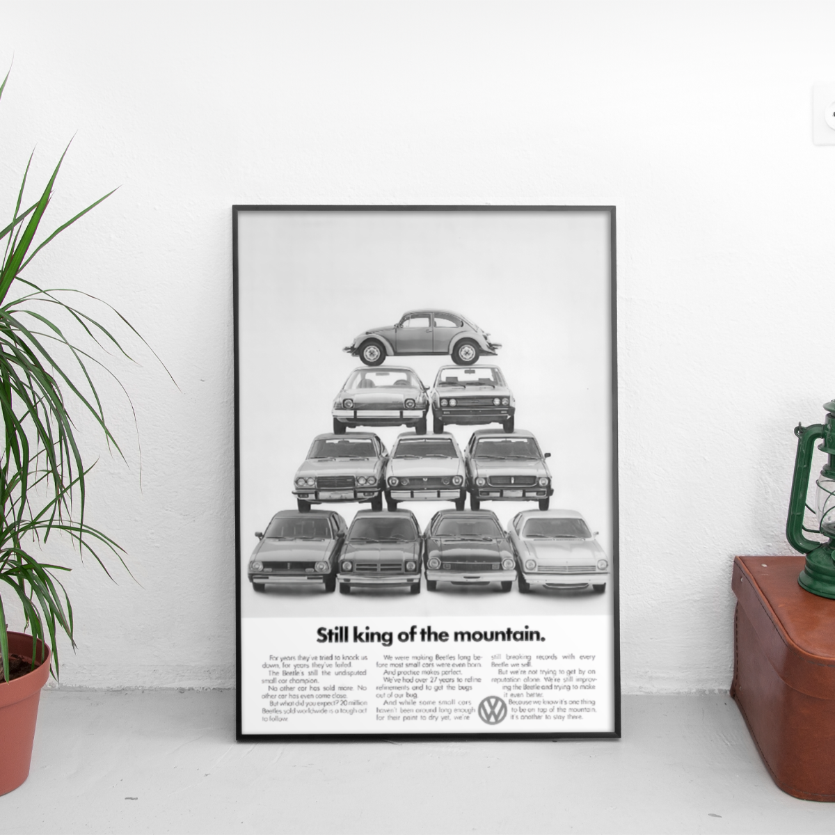 Volkswagen Vintage Ad Poster - Custom Car Poster