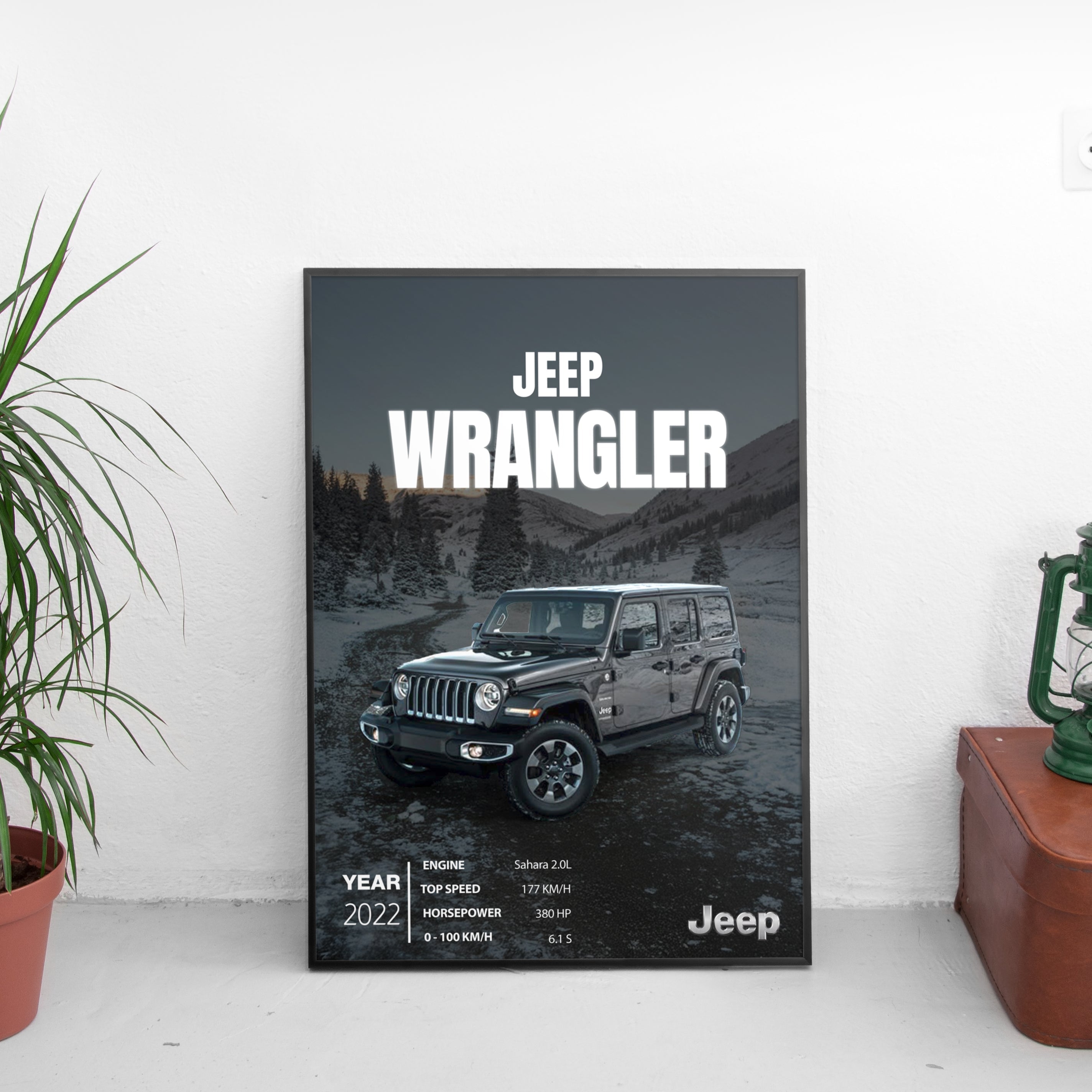 Jeep Wrangler Poster (2022) - Custom Car Poster