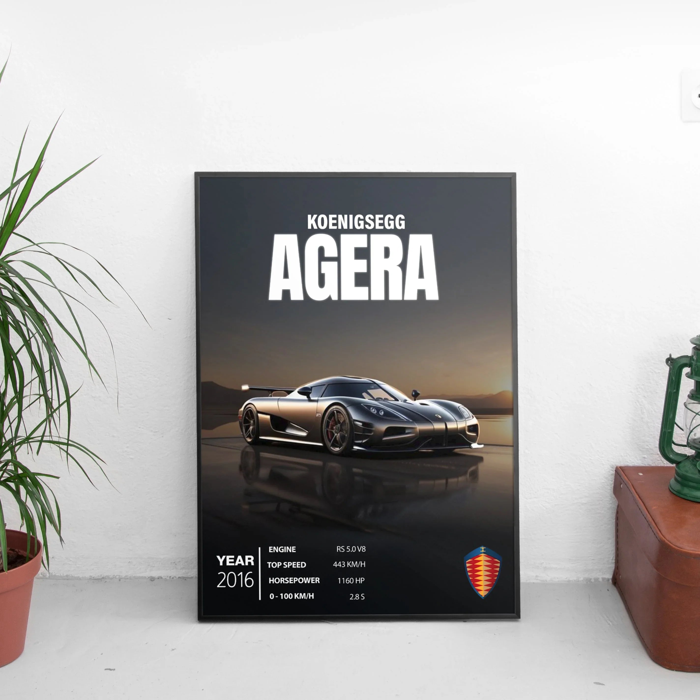 Koenigsegg AGERA Poster (2016) - Custom Car Poster