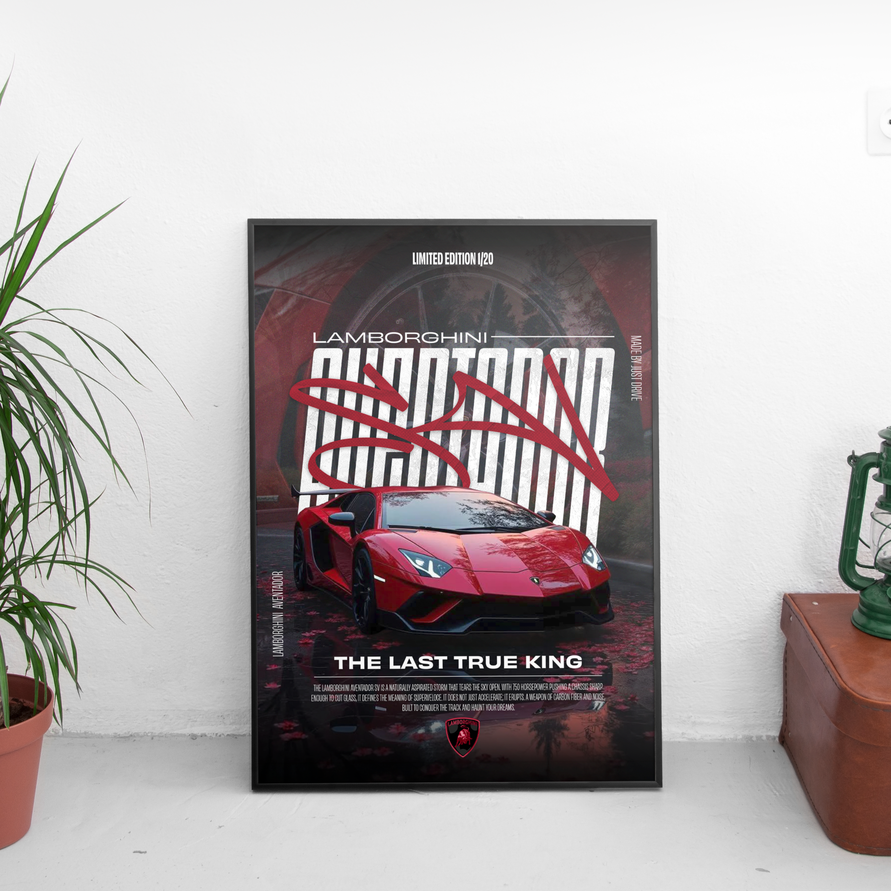Lamborghini Aventador SV  Poster (Limited 1-20) - Custom Car Poster