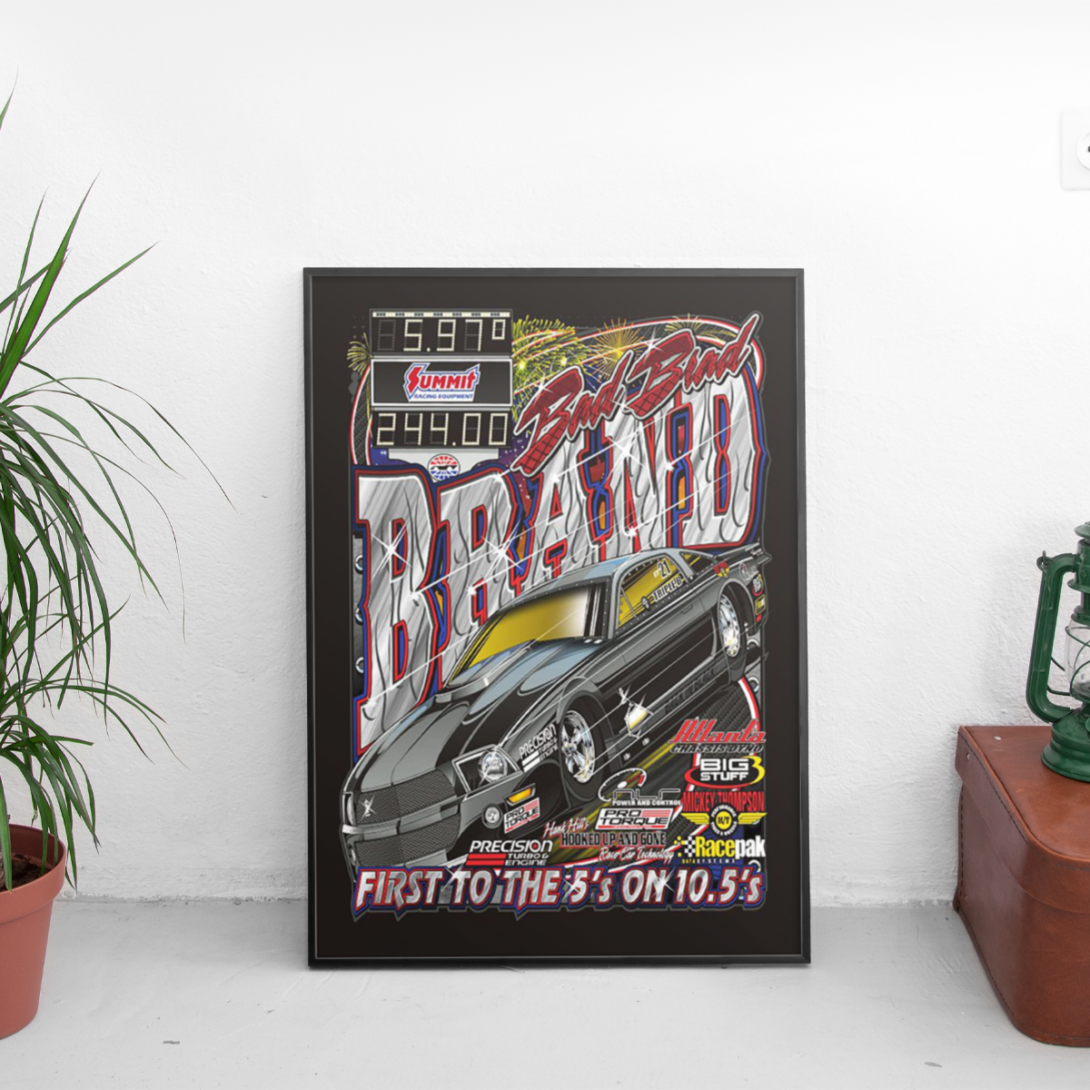 Bad Brad Mustang Pro Mod - framed wall mockup