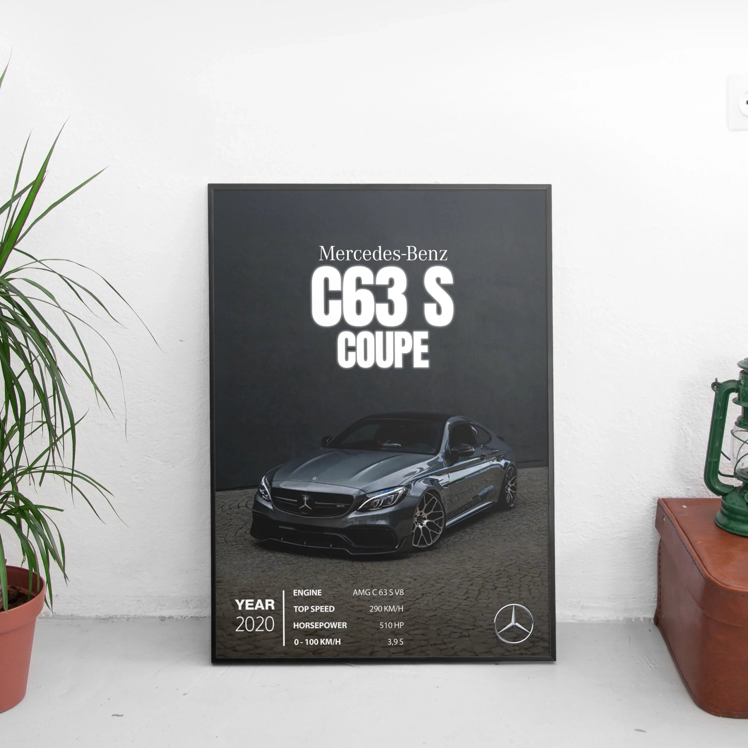 Mercedes-Benz C63 S Coupe Poster (2020) - Custom Car Poster
