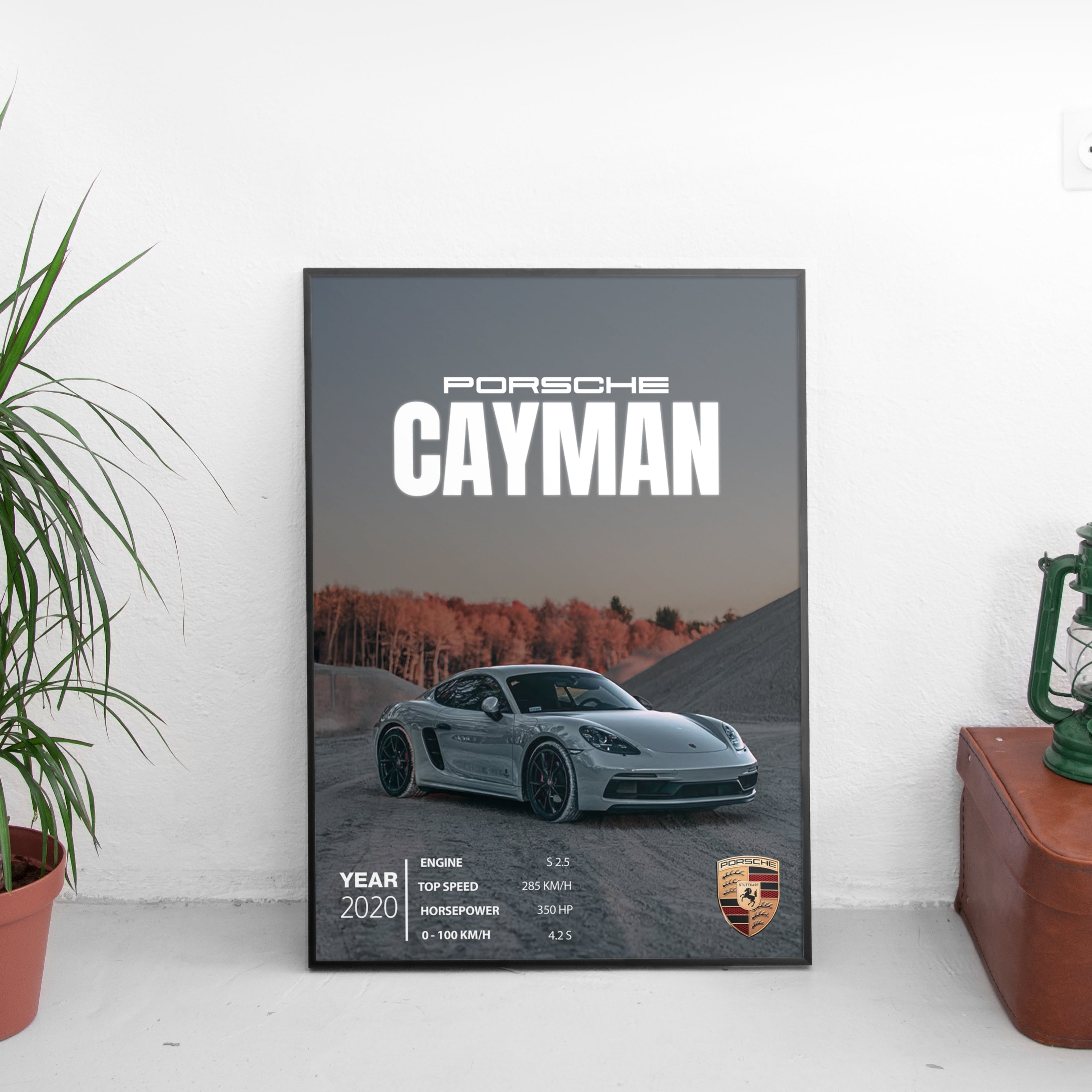 Porsche Cayman Poster (2020) - Custom Car Poster