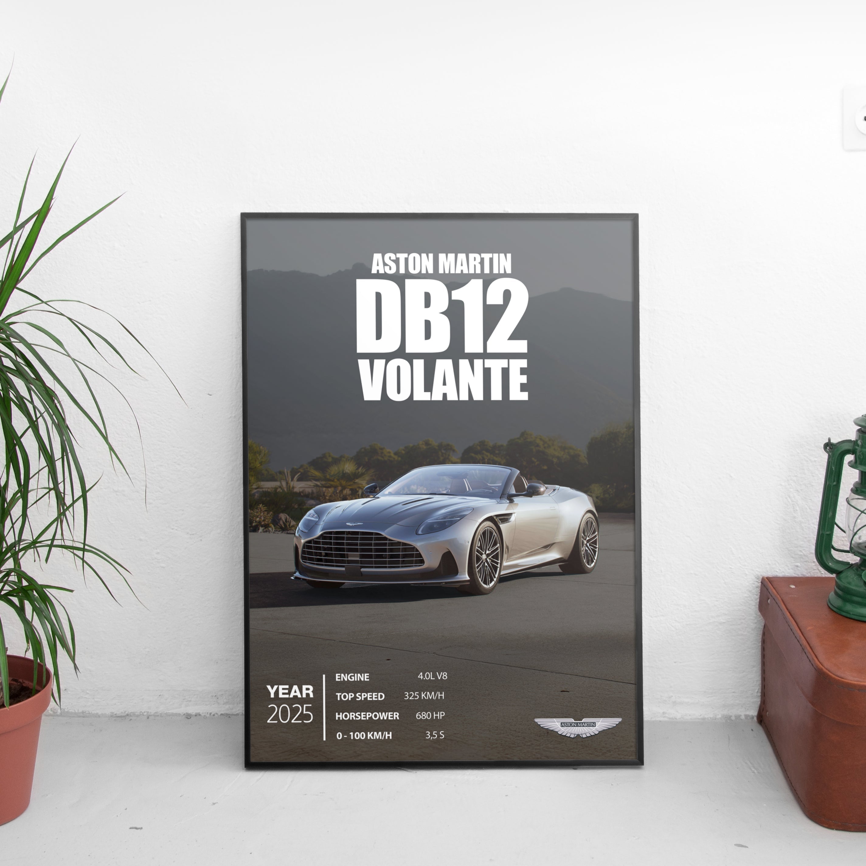 Aston Martin DB12 Volante Poster (2025) - Custom Car Poster
