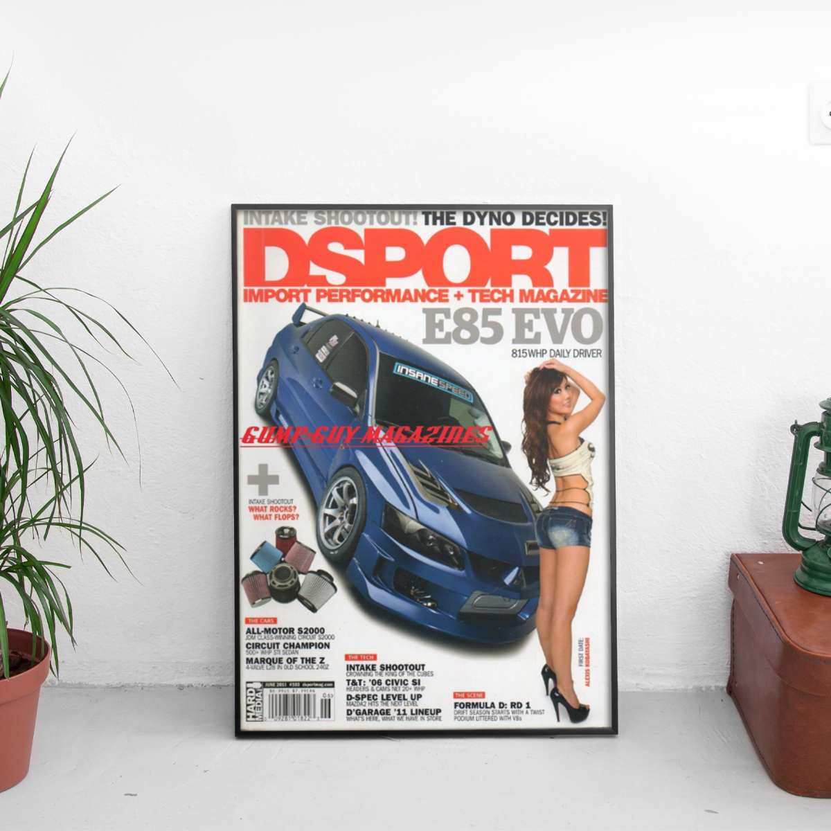 DSPORT - E85 EVO Mitsubishi Lancer Evolution - framed wall mockup