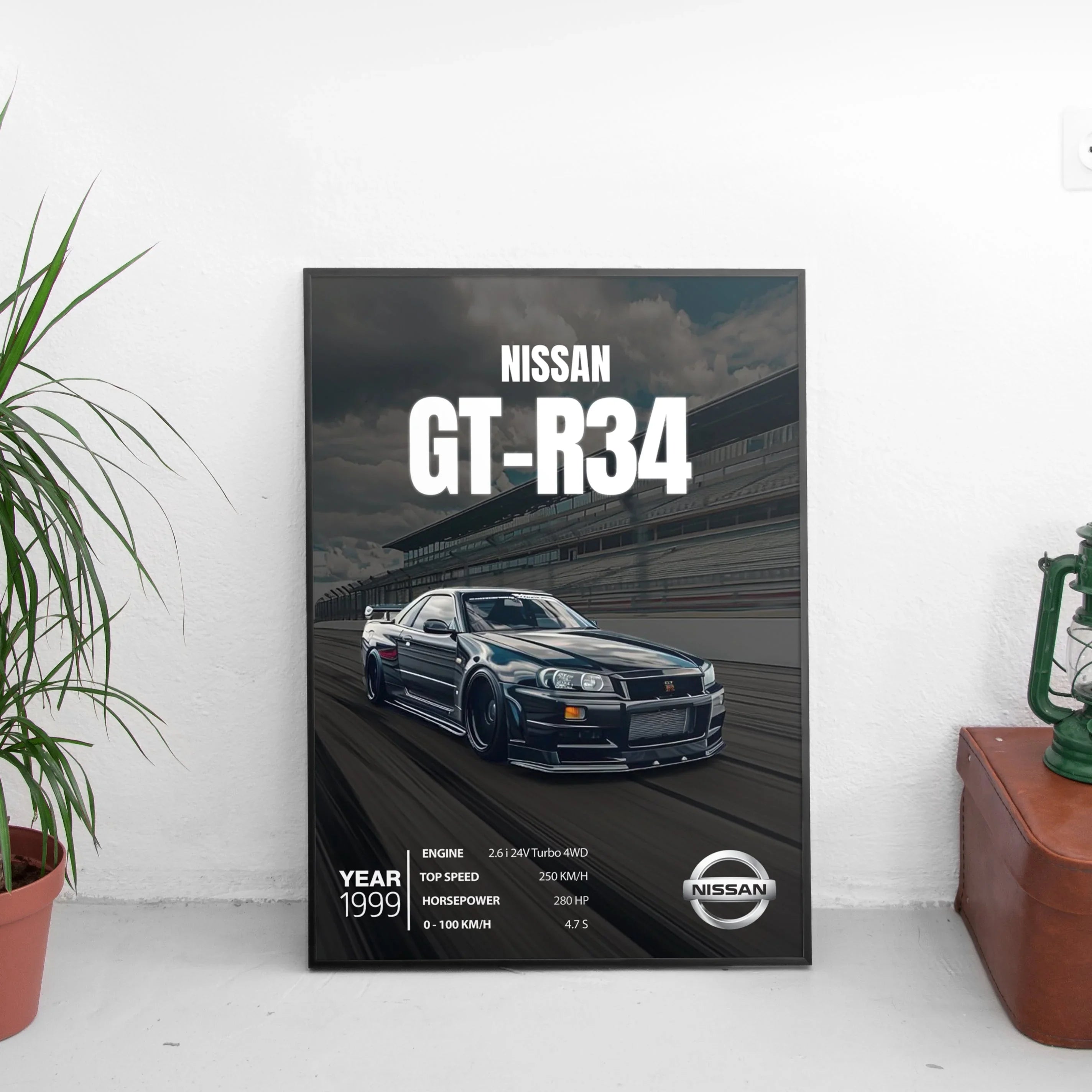 Nissan GT-R34 Poster (1999) - Custom Car Poster