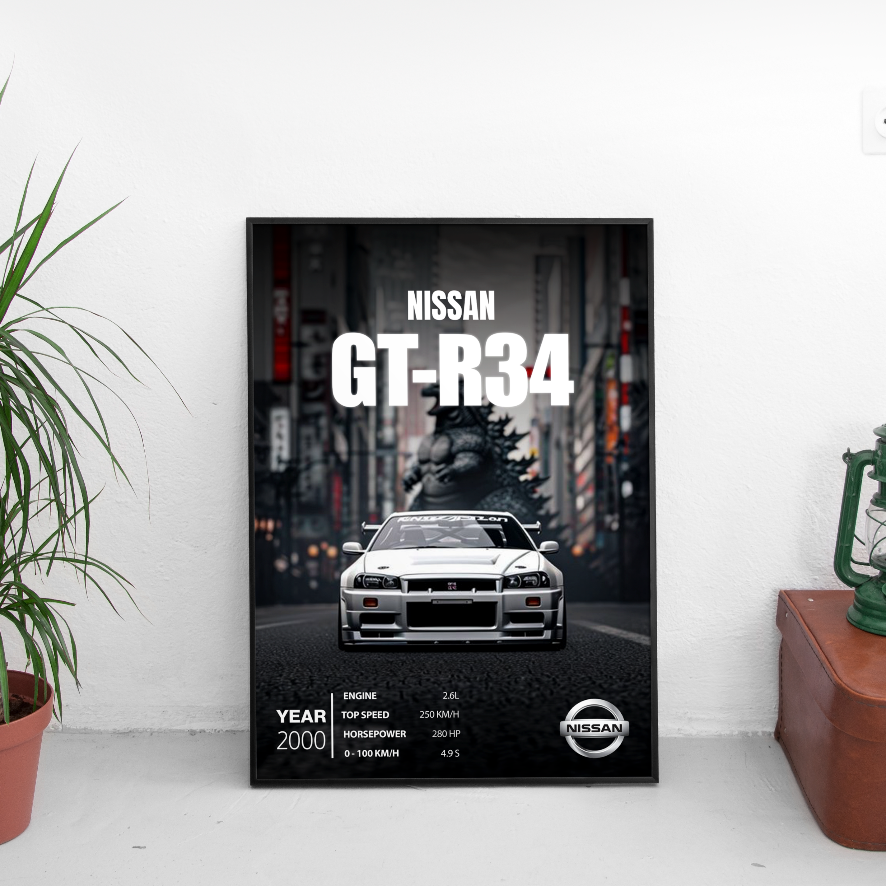 Nissan GT-R34 Poster (2000) - Custom Car Poster