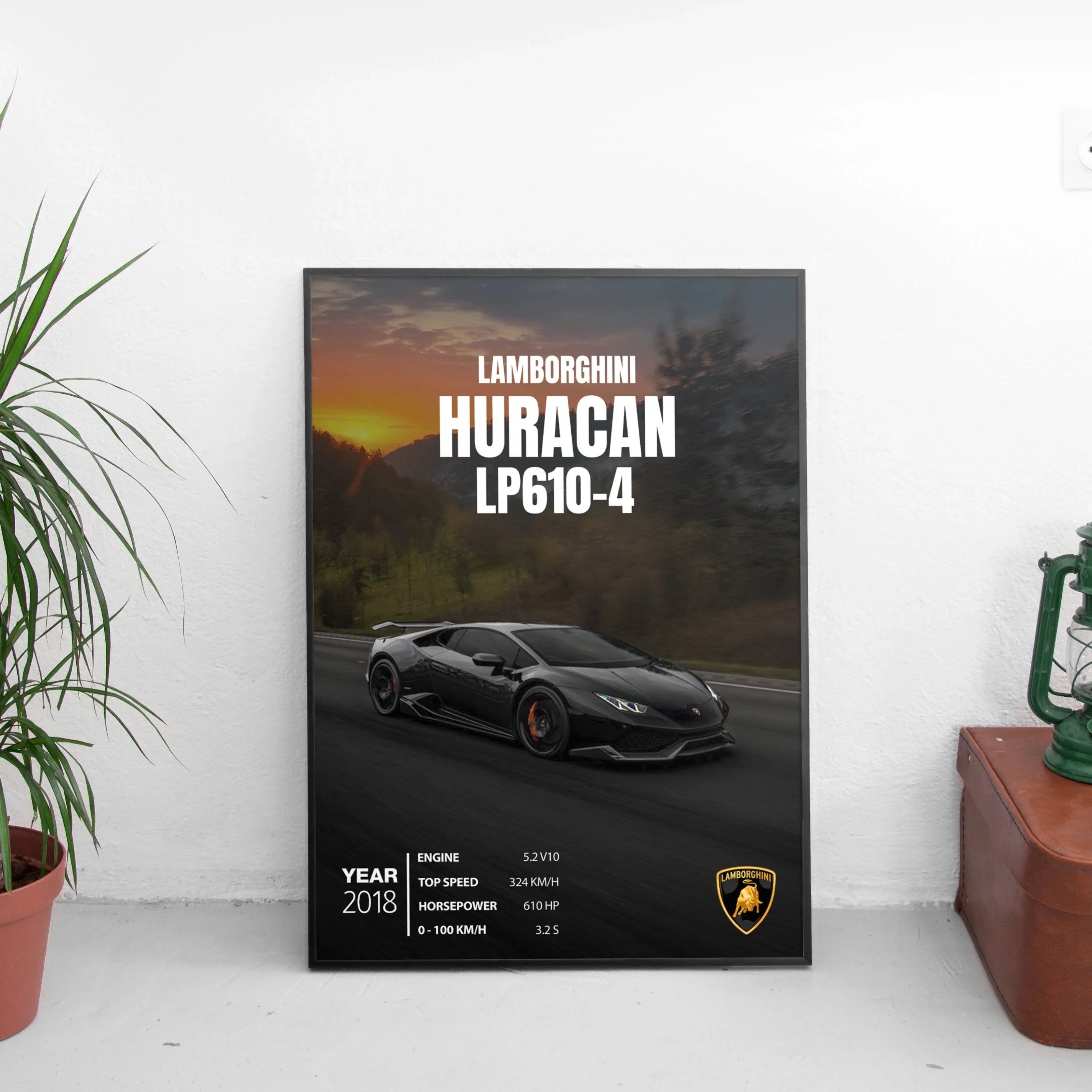 Lamborghini HURACAN LP610-4 Poster (2018) - Custom Car Poster