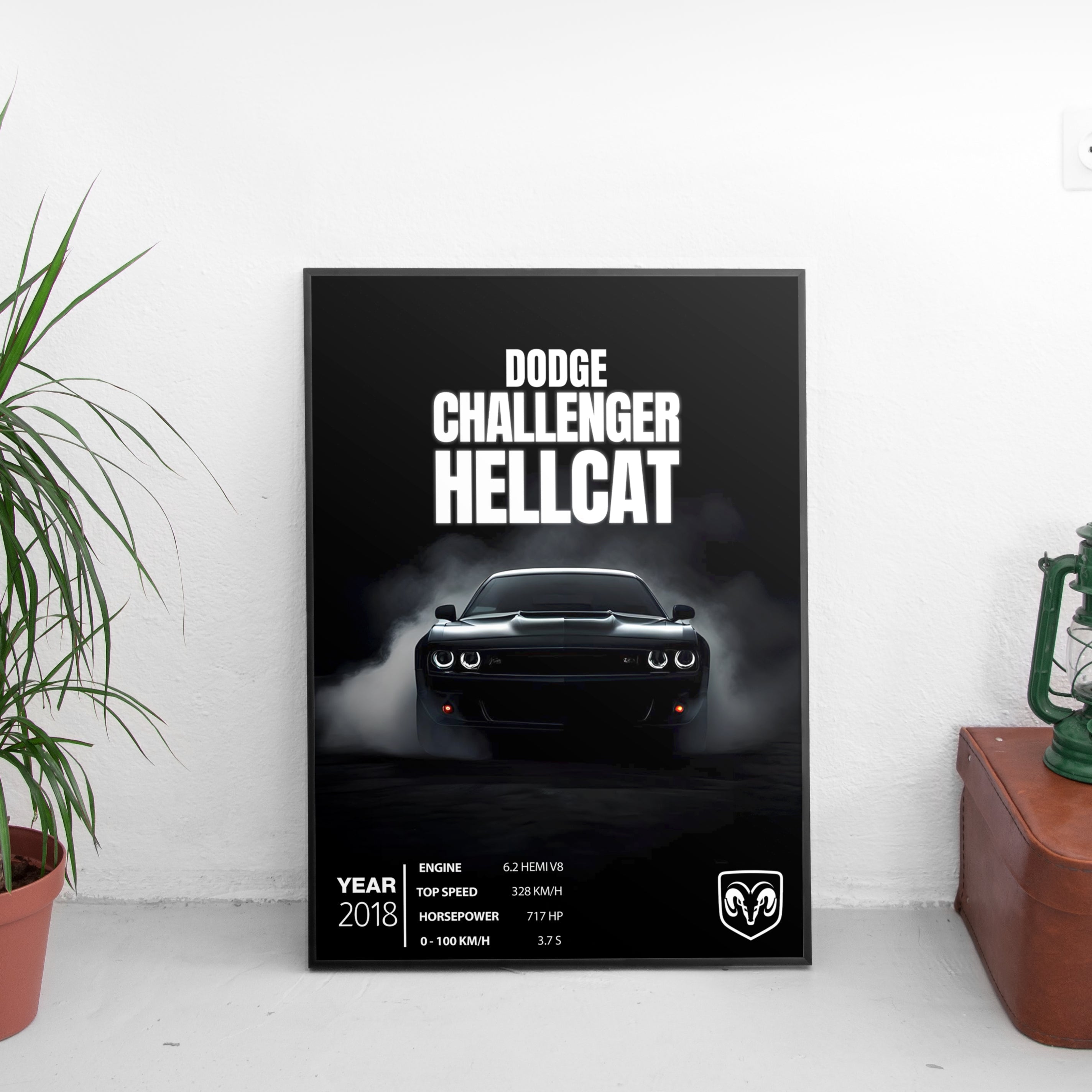 Dodge Challenger Poster (2018) - Custom Car Poster