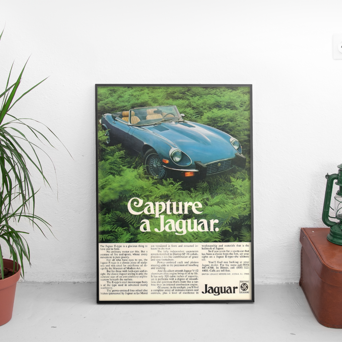 Jaguar Vintage Ad Poster - Custom Car Poster