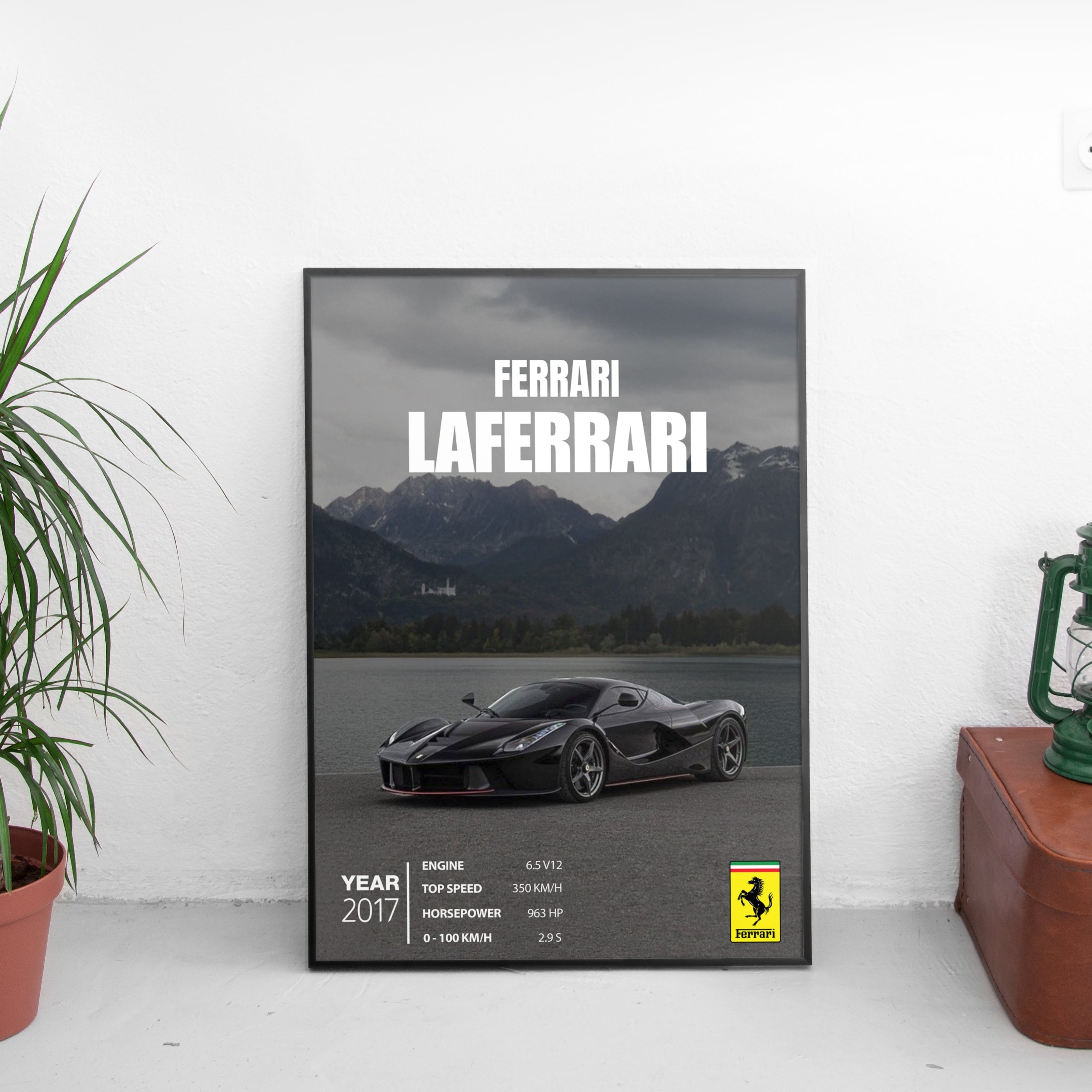 Ferrari LaFerrari Poster (2017) - Custom Car Poster