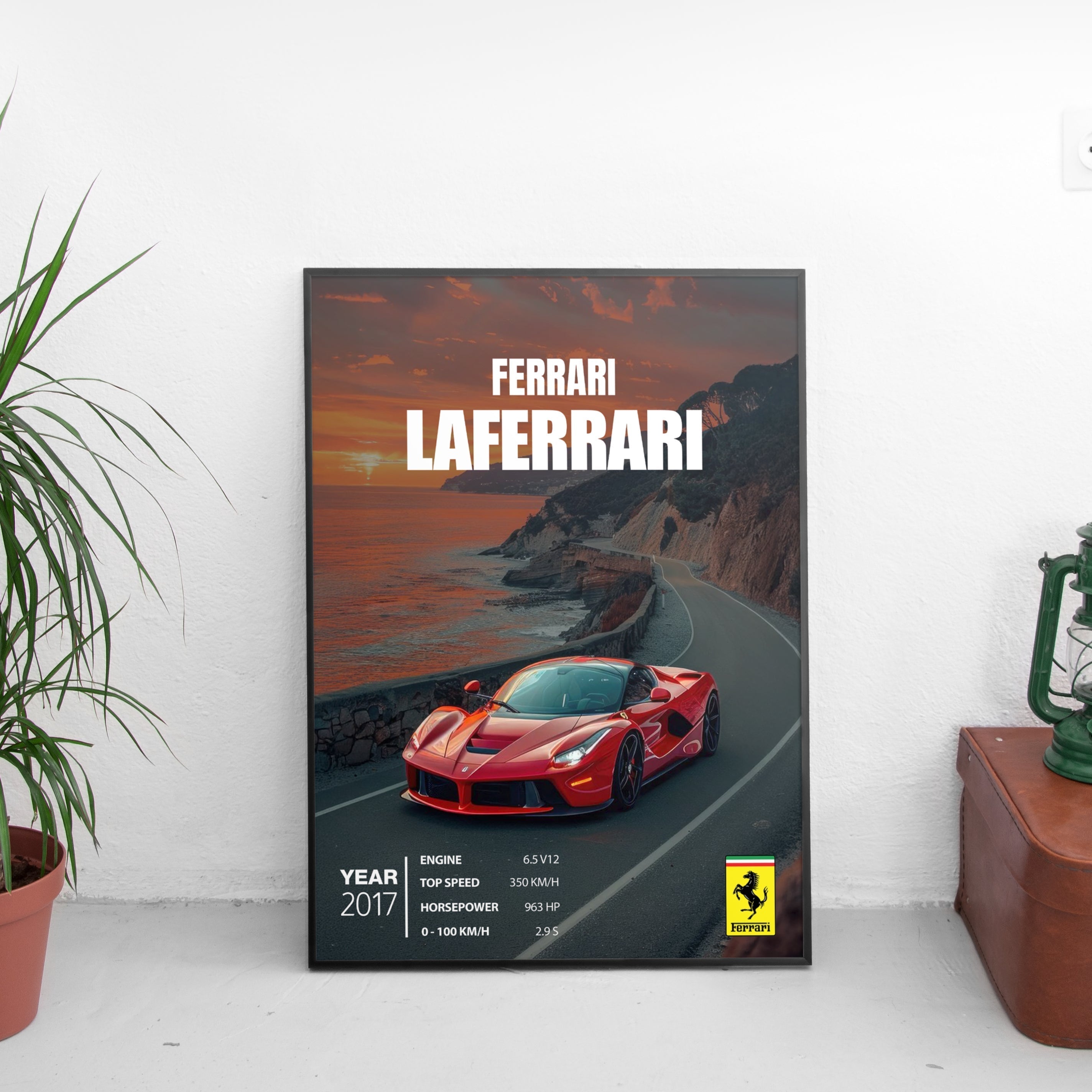 Ferrari LaFerrari Poster (2017) - Custom Car Poster