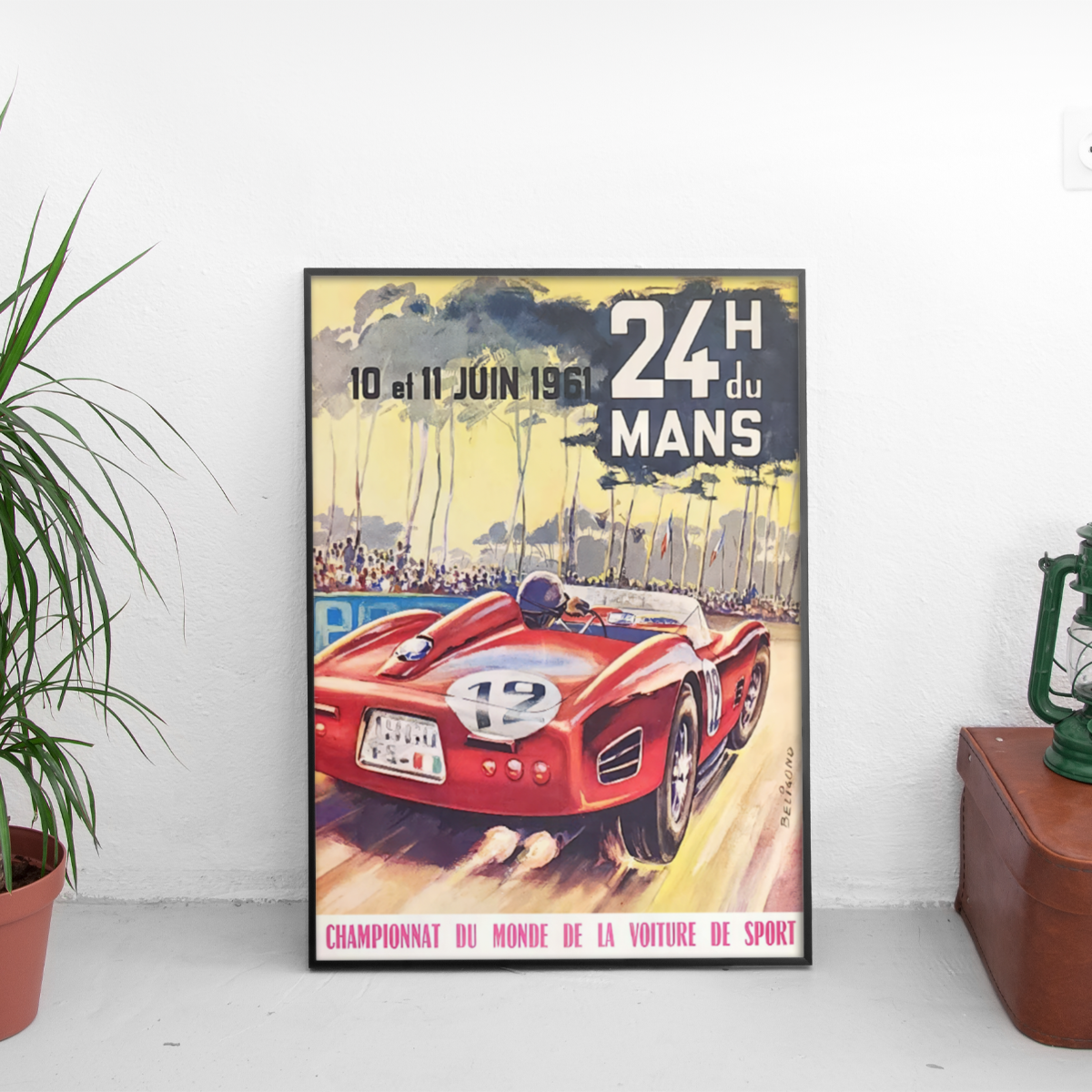 Le Mans 24 Hours '61 World Sports Car - framed wall mockup