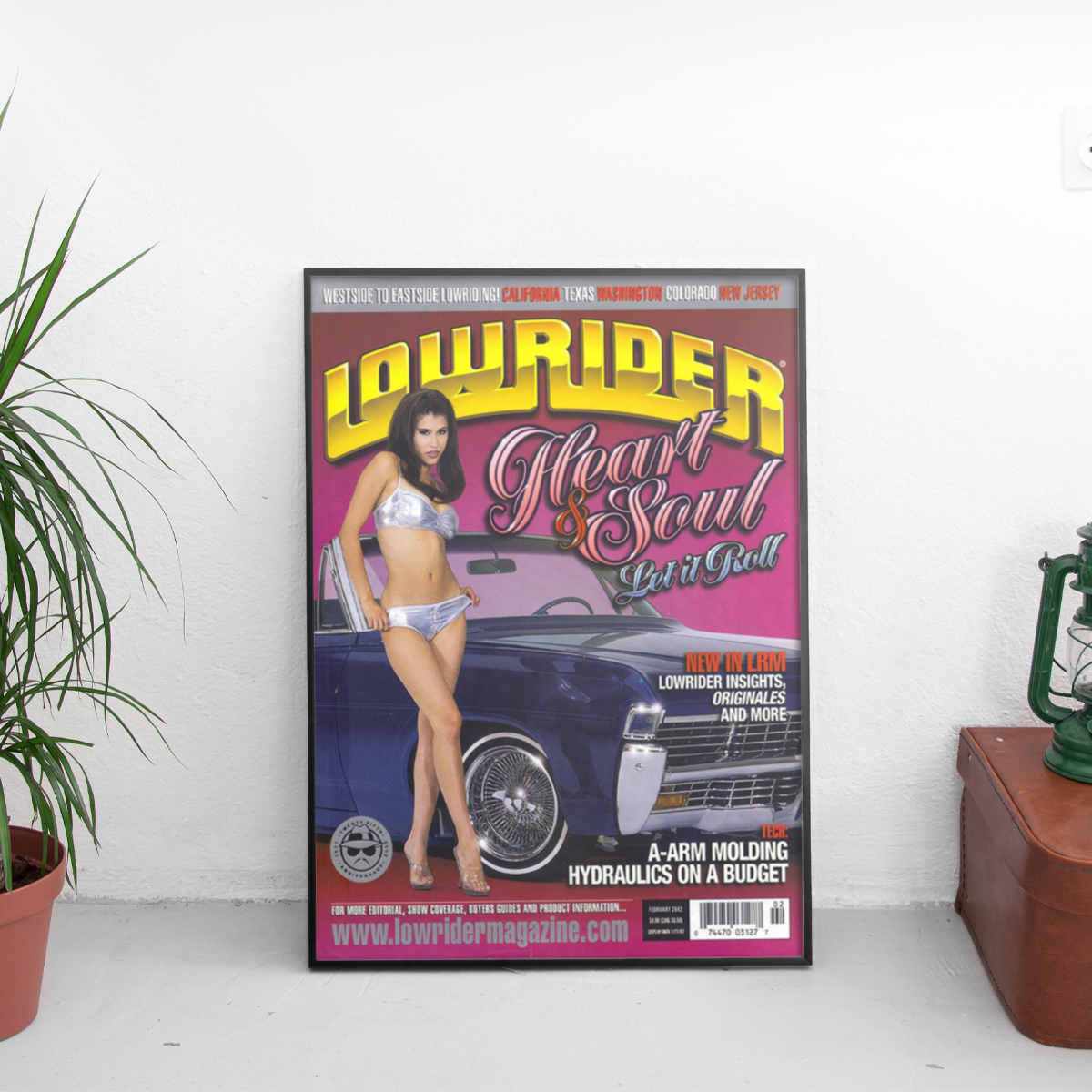 Lowrider - Heart and Soul Cadillac Lowrider - framed wall mockup