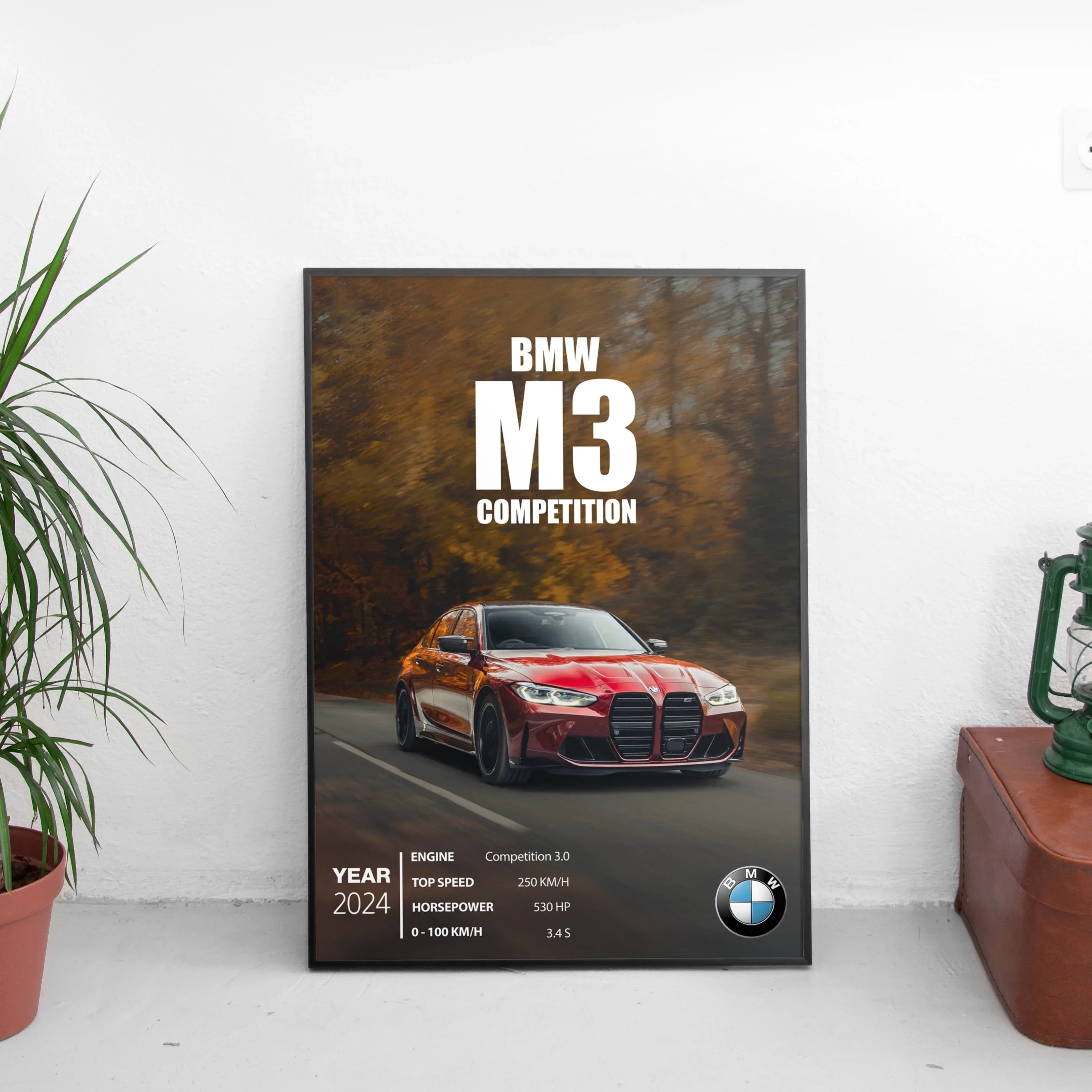 BMW M3 Competition Poster (2024) - Custom Car Poster