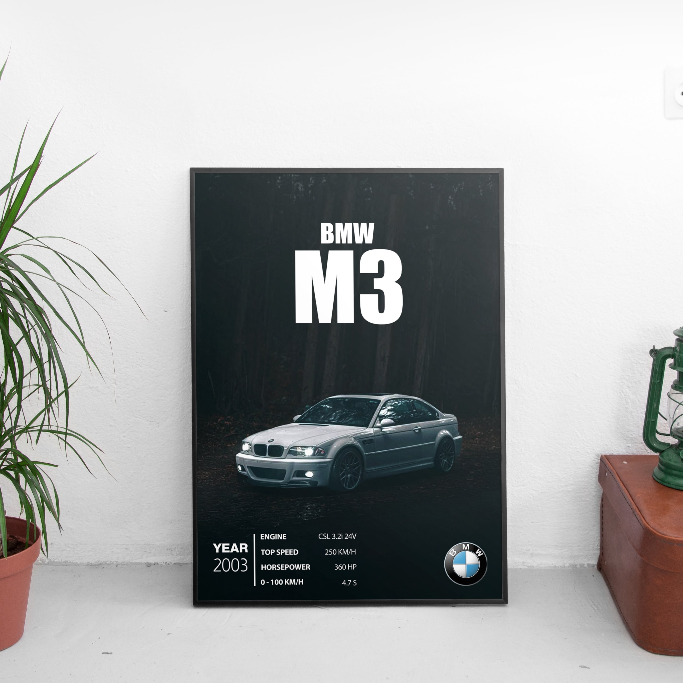 BMW M3 Poster (2003) - Custom Car Poster