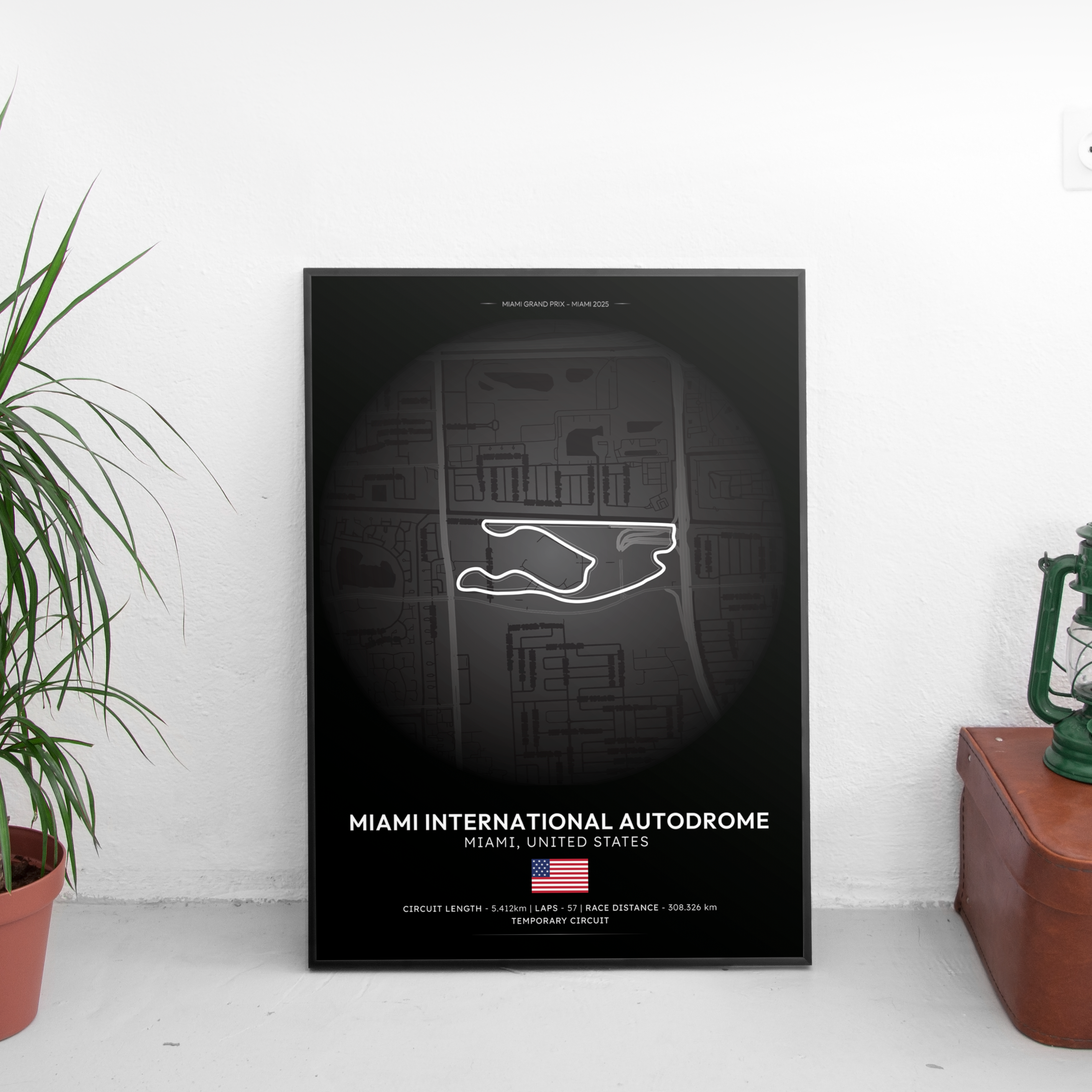 MIAMI Track Poster - Custom Car Poster