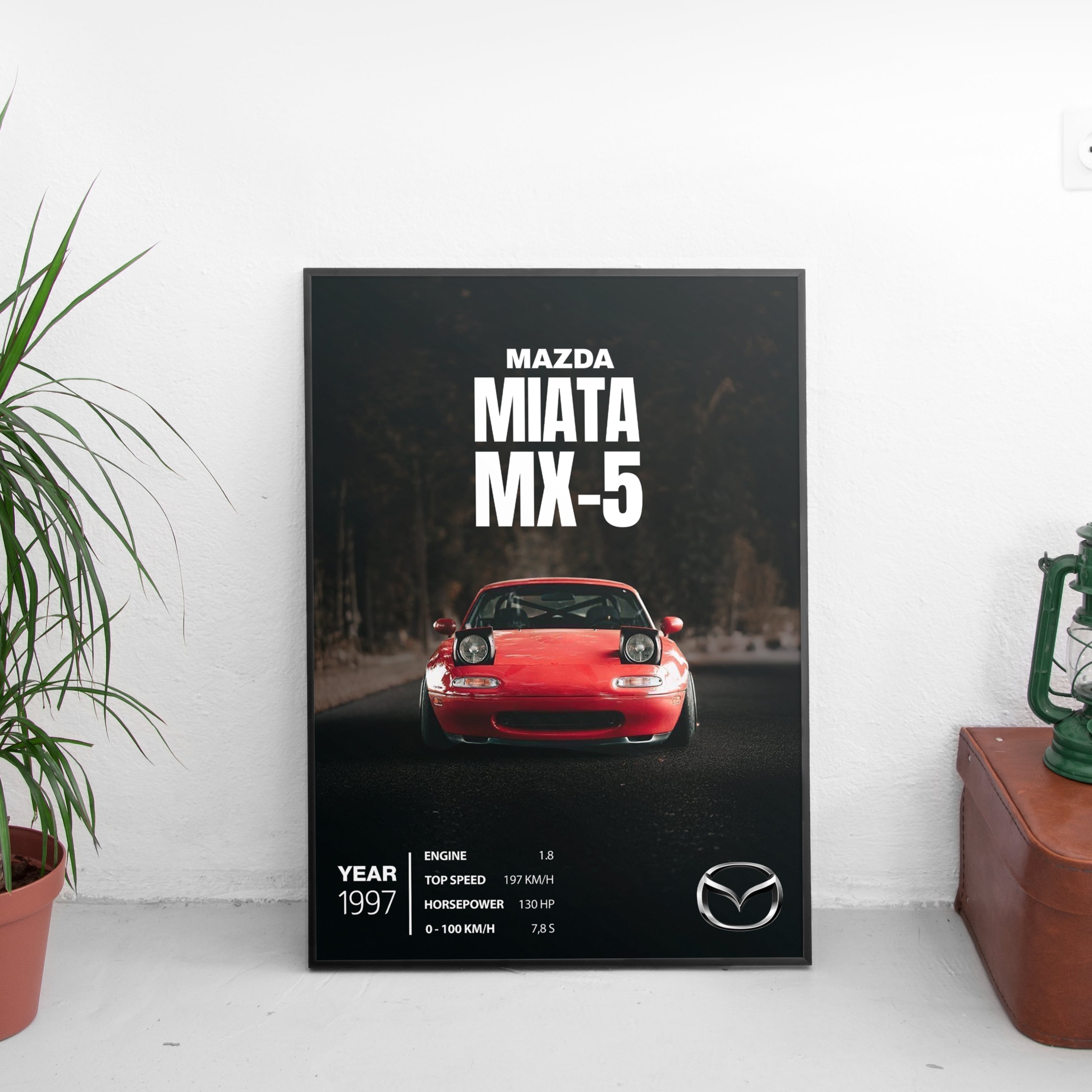 Mazda Miata Poster (1997) - Custom Car Poster