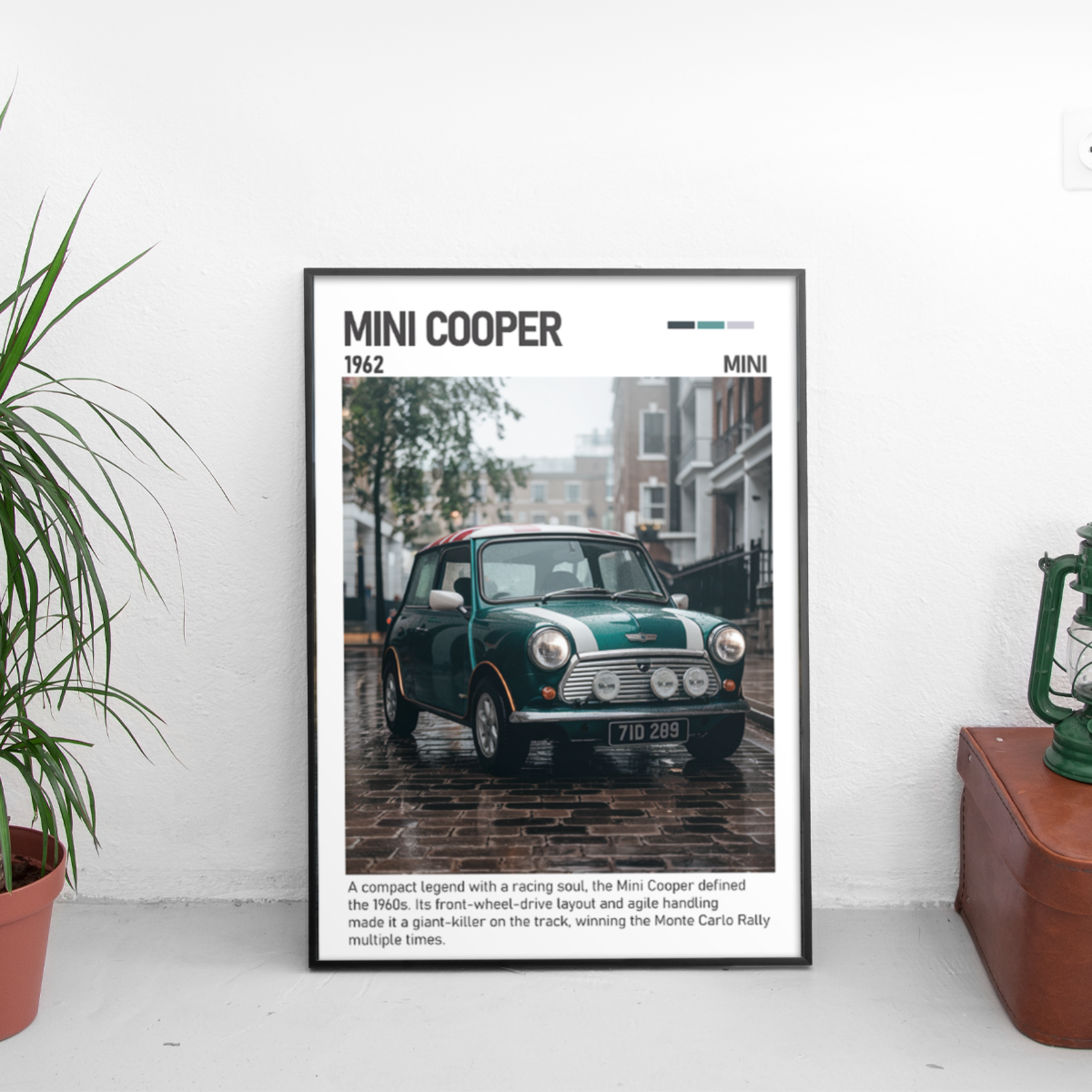 Mini Cooper Poster (1962) - Custom Car Poster