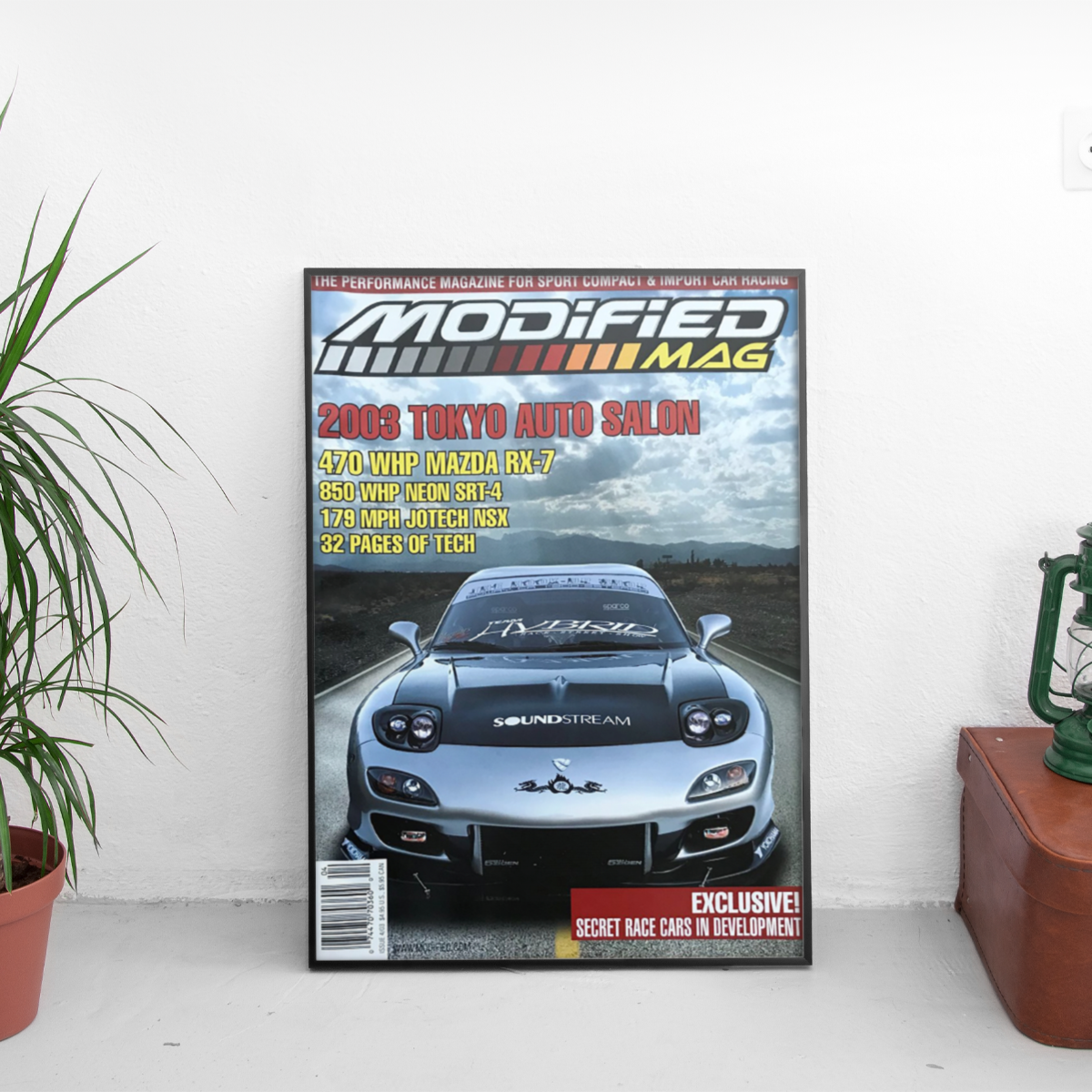 Modified '03 Tokyo Auto Salon Mazda RX-7 - framed wall mockup