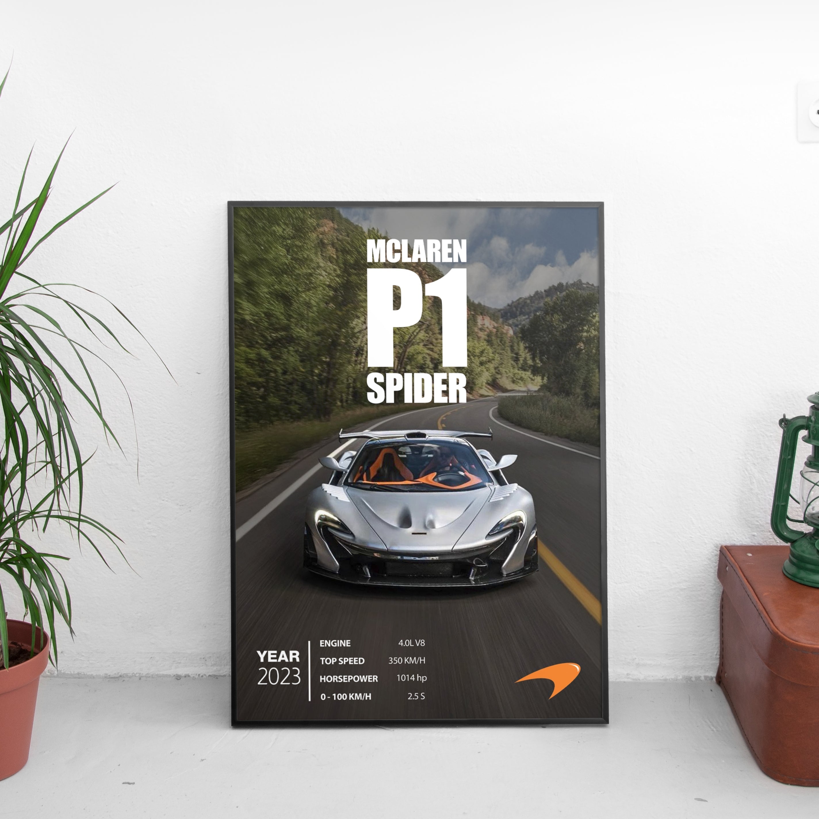 McLaren P1 SPIDER Poster (2023) - Custom Car Poster