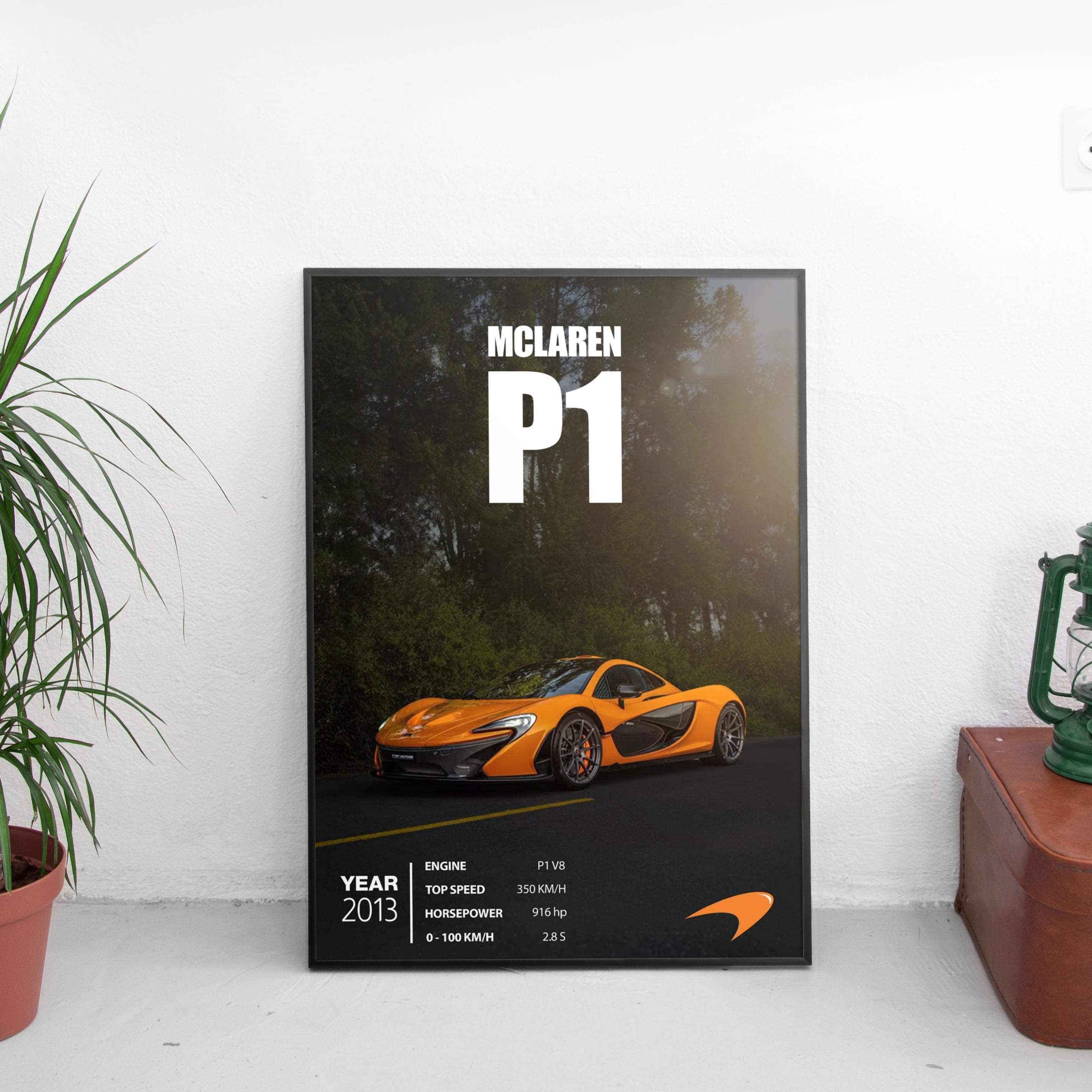 McLaren P1 Poster (2013) - Custom Car Poster