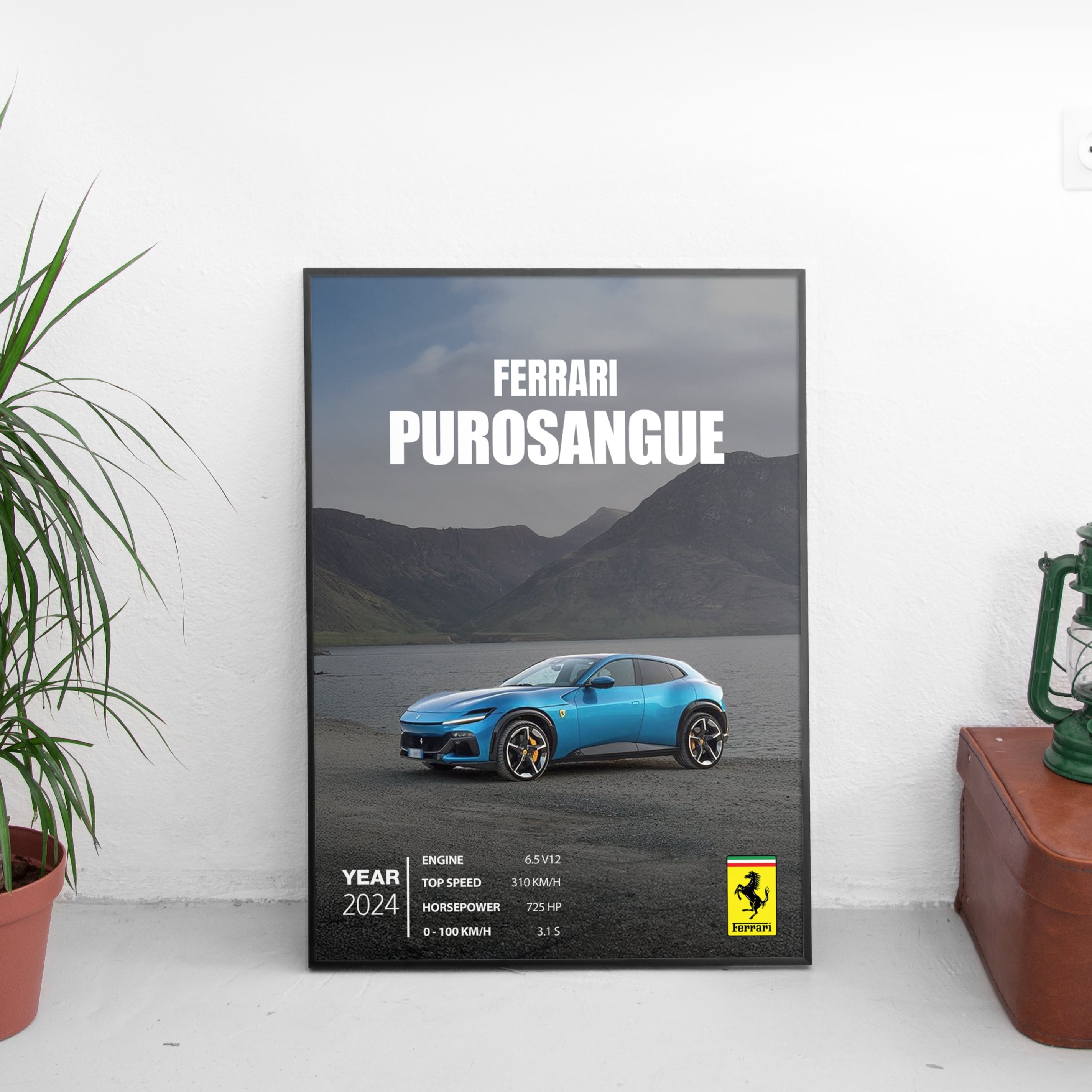 Ferrari Purosangue Poster (2024) - Custom Car Poster