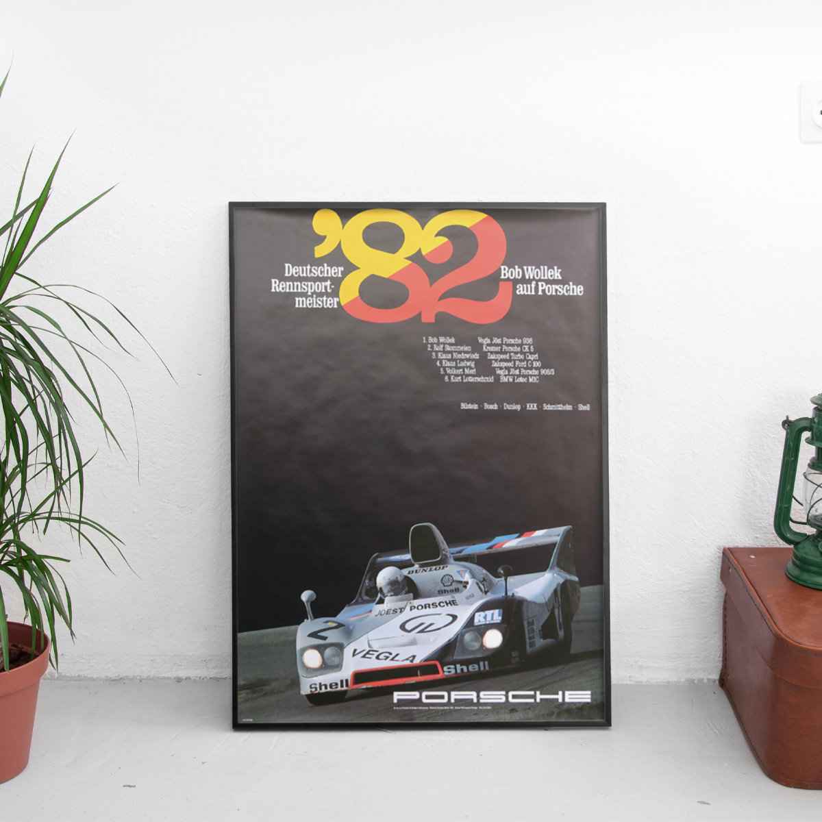 Porsche '82 Deutscher Rennsportmeister Bob - framed wall mockup